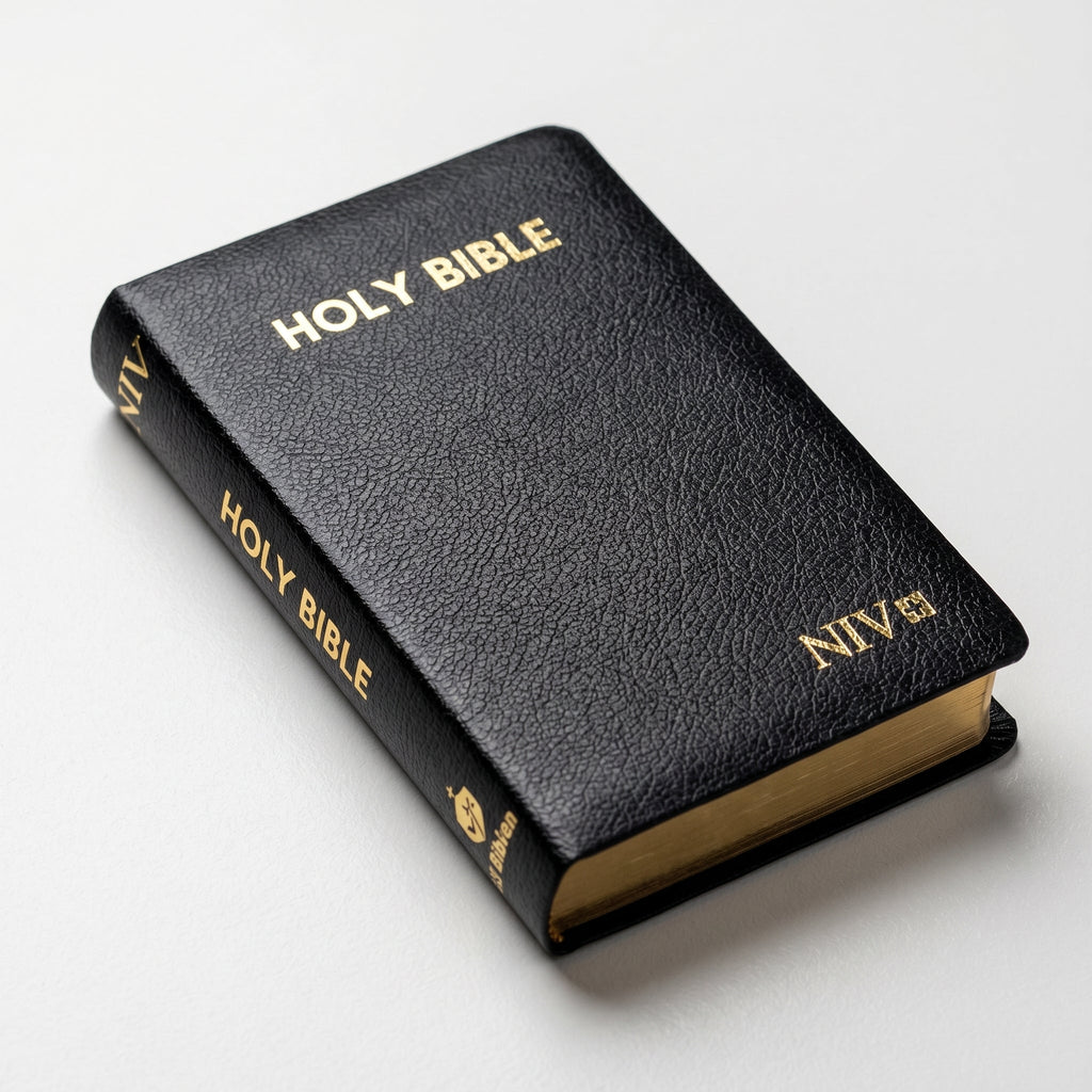 NIV Holy Bible Capsule, Black | Christia + KJV Personal Size Giant Print Reference  Combo