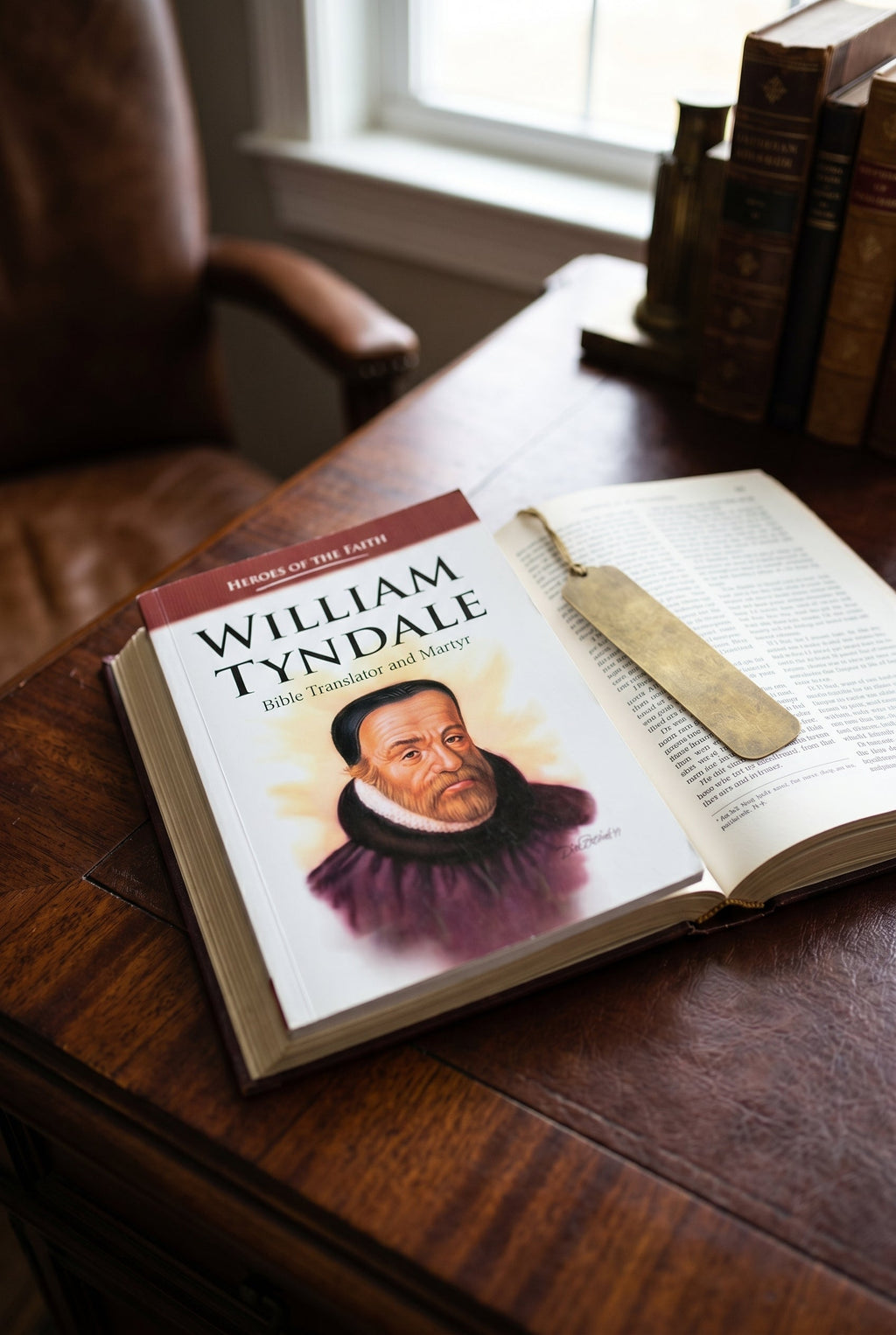 Studio photo of William Tyndale: Bible Translator and Martyr in detail
