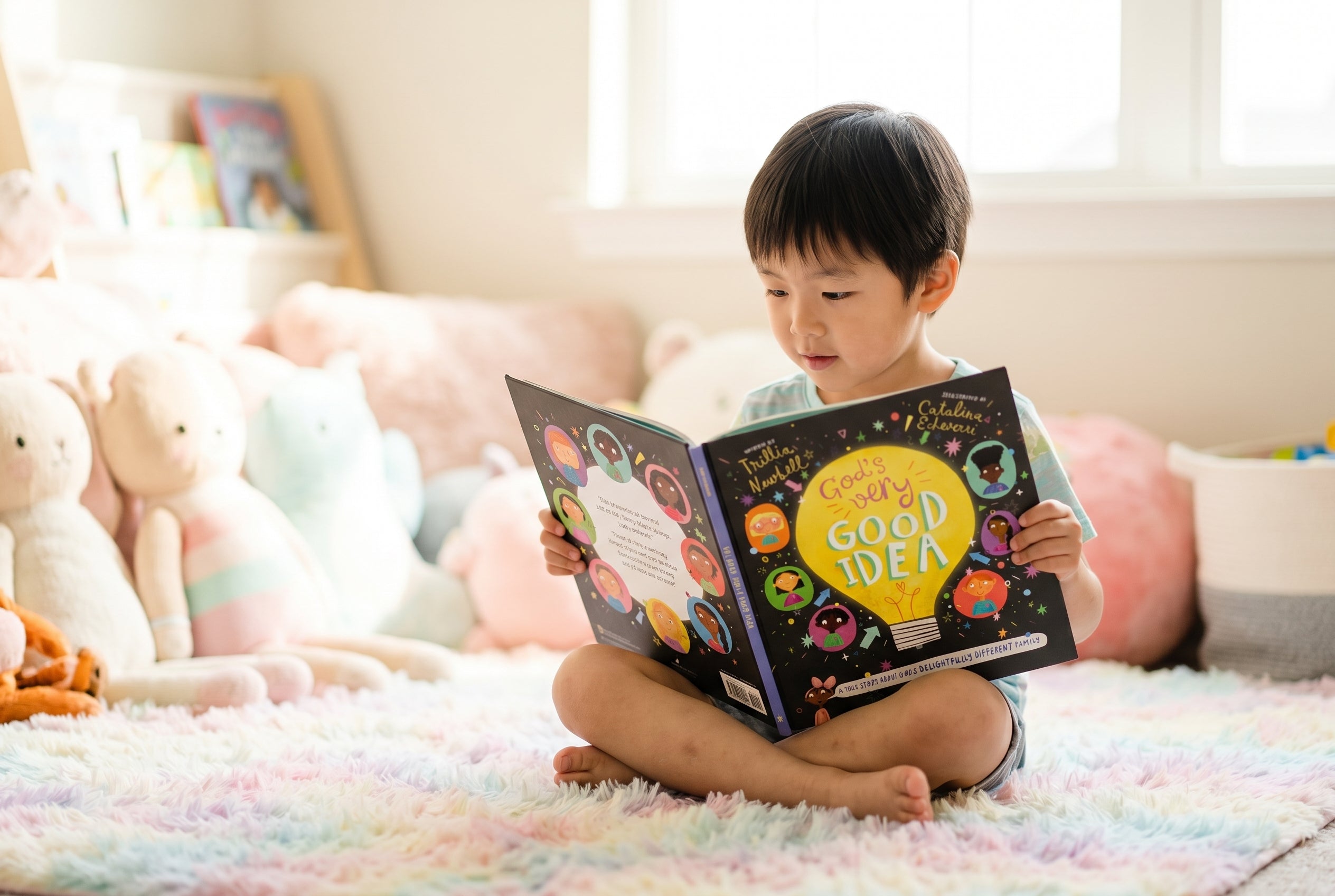 Studio photo of God's Very Good Idea Storybook: A True Story of God's Delightfully Different Family in lifestyle