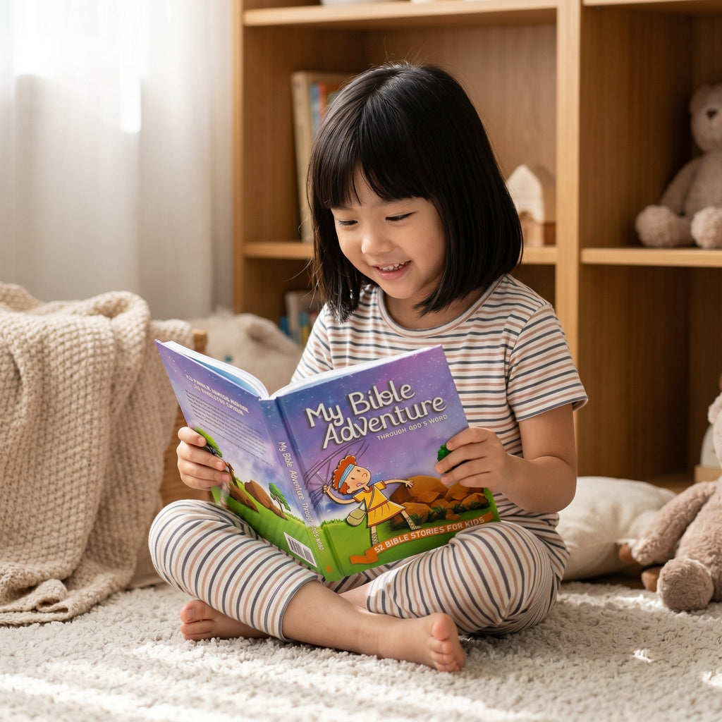 Studio photo of My Bible Adventure Through God's Word: 52 Bible Stories for Kids in lifestyle
