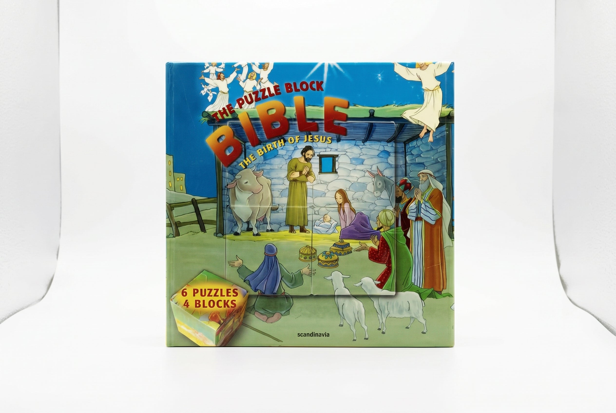 Studio photo of The Birth of Jesus: The Puzzle Block Bible in hero