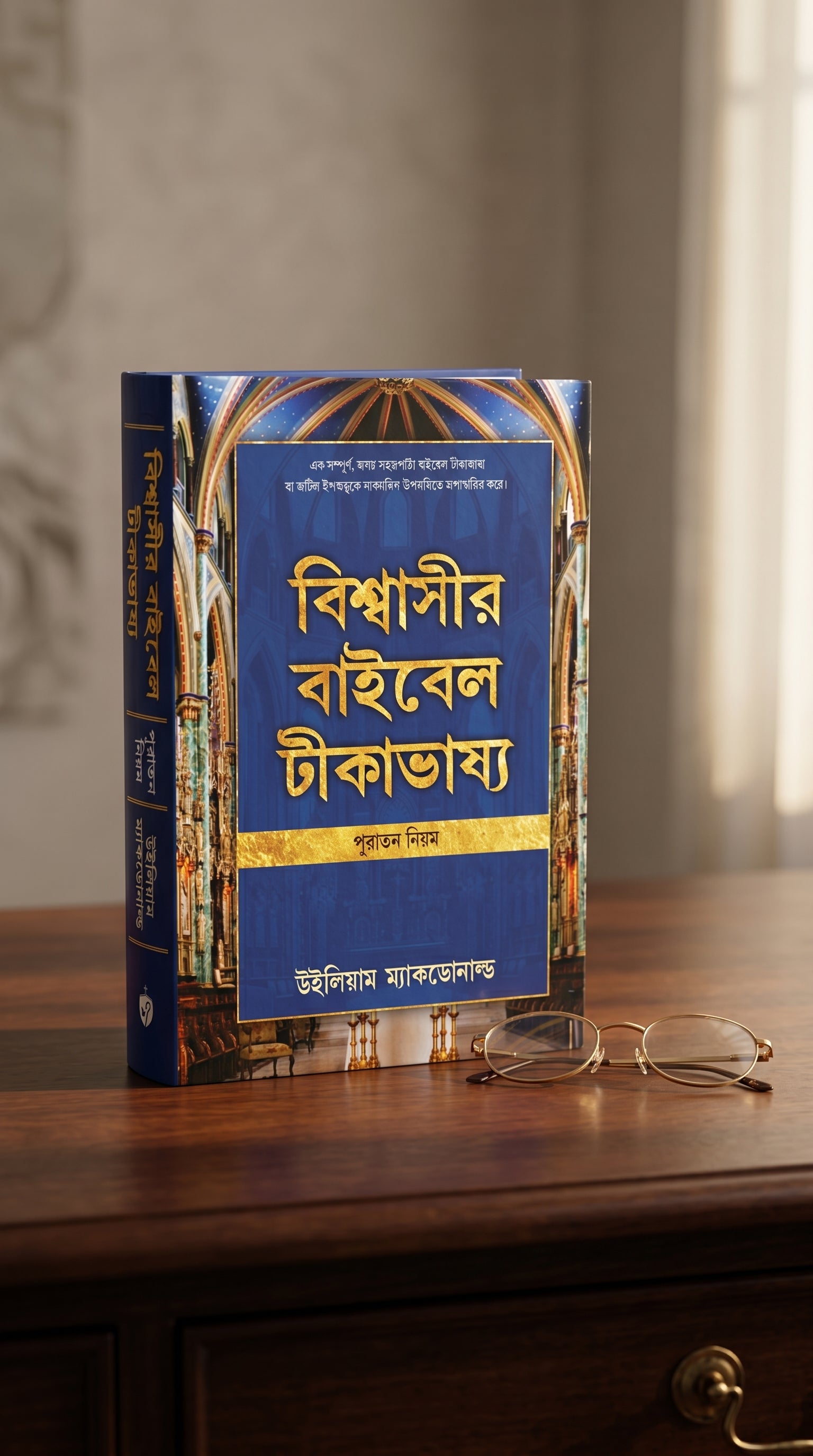 Studio photo of Believer's Bible Commentary Old Testament (Bengali) in lifestyle