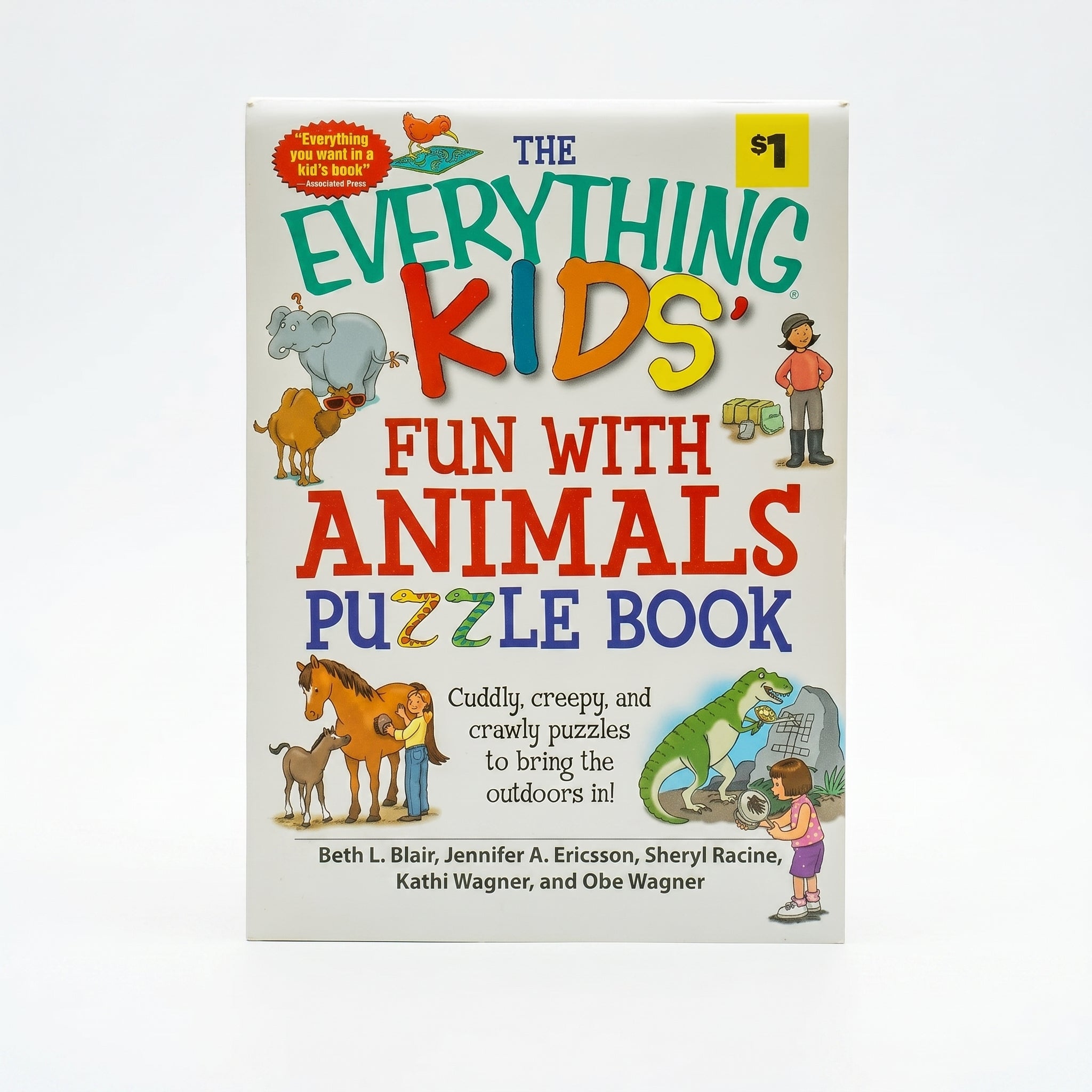 Studio photo of The Everything Kids' Fun with Animals Puzzle Book in hero