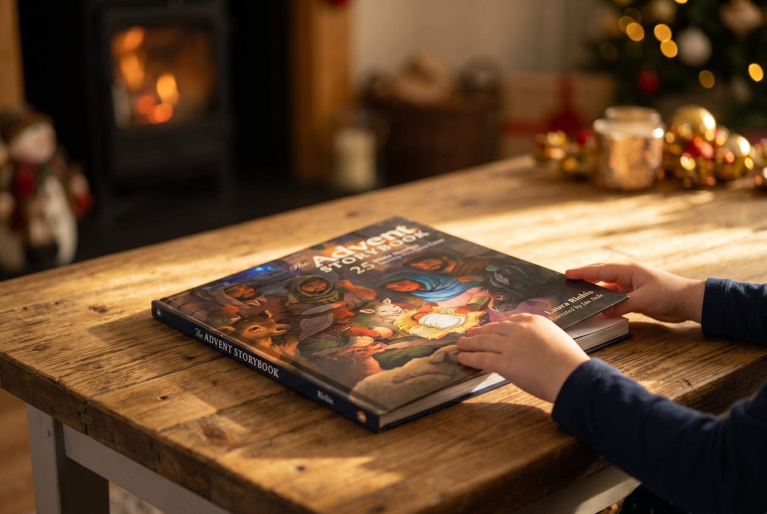 Studio photo of The Advent Storybook in lifestyle