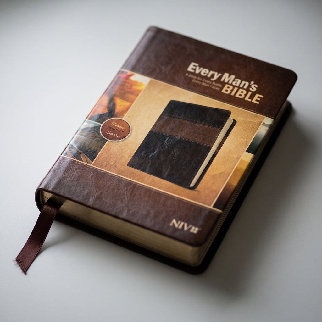 NIV Every Man's Bible: Deluxe Heritage E + KJV Personal Size Giant Print Reference  Combo