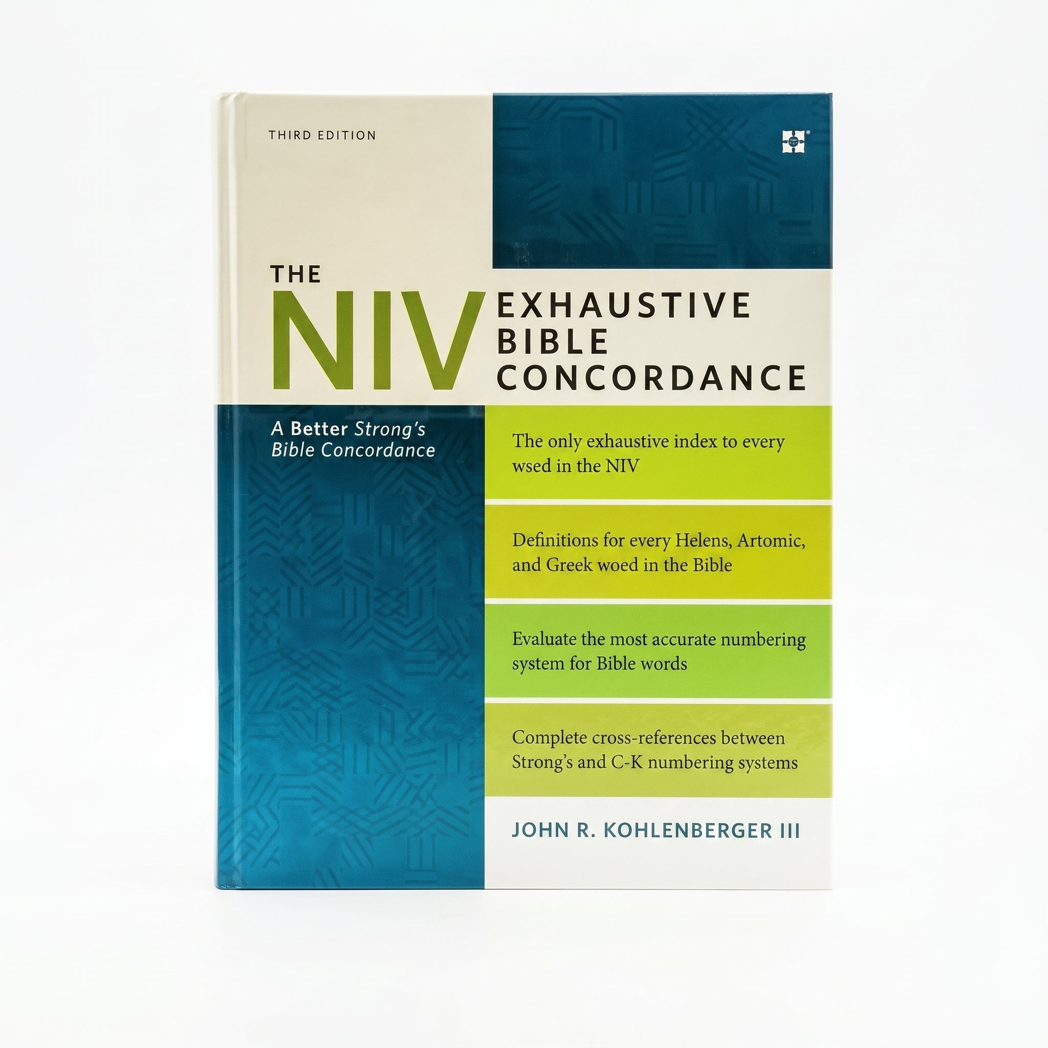 Studio photo of The NIV Exhaustive Bible Concordance, Third Edition: A Better Strong's Bible Concordance in hero