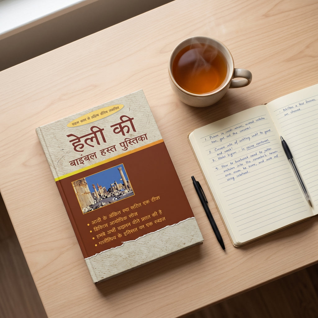 Studio photo of Halley's Bible Handbook (Hindi) in lifestyle