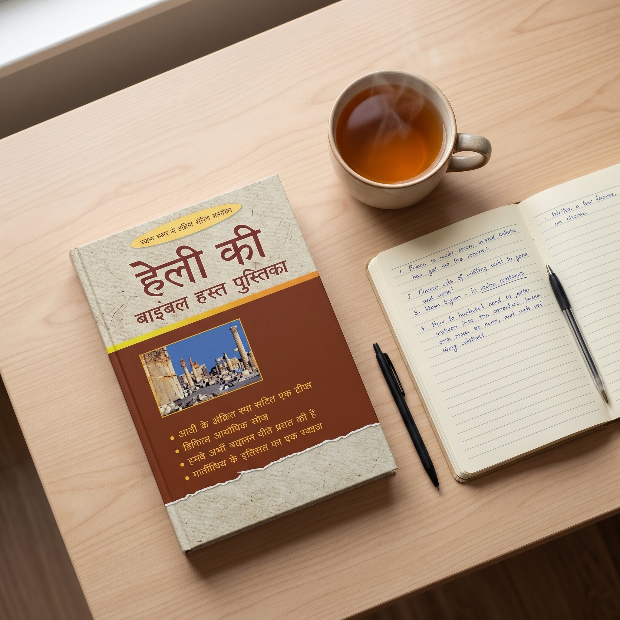 Studio photo of Halley's Bible Handbook (Hindi) in lifestyle
