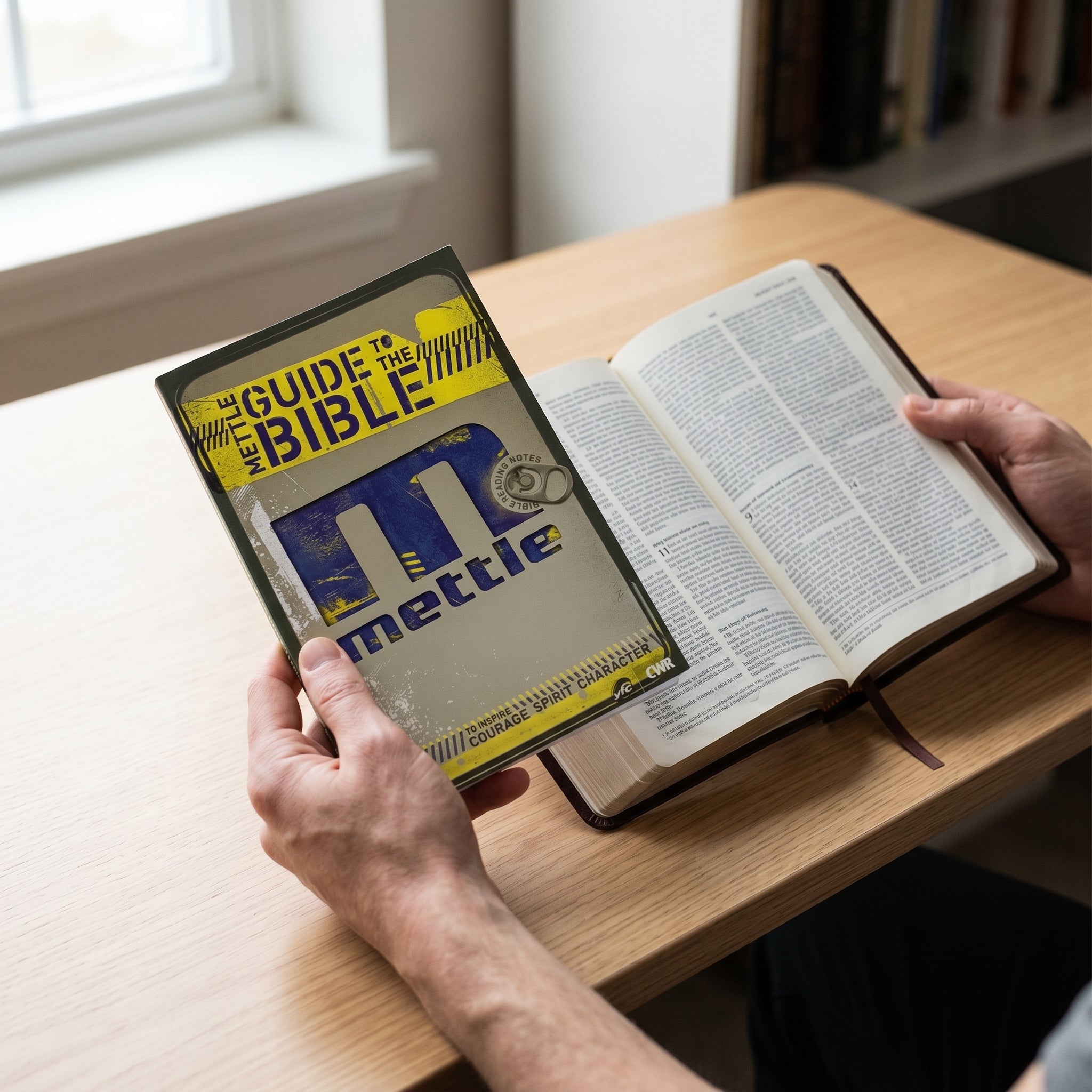 Studio photo of Mettle Guide to the Bible in lifestyle
