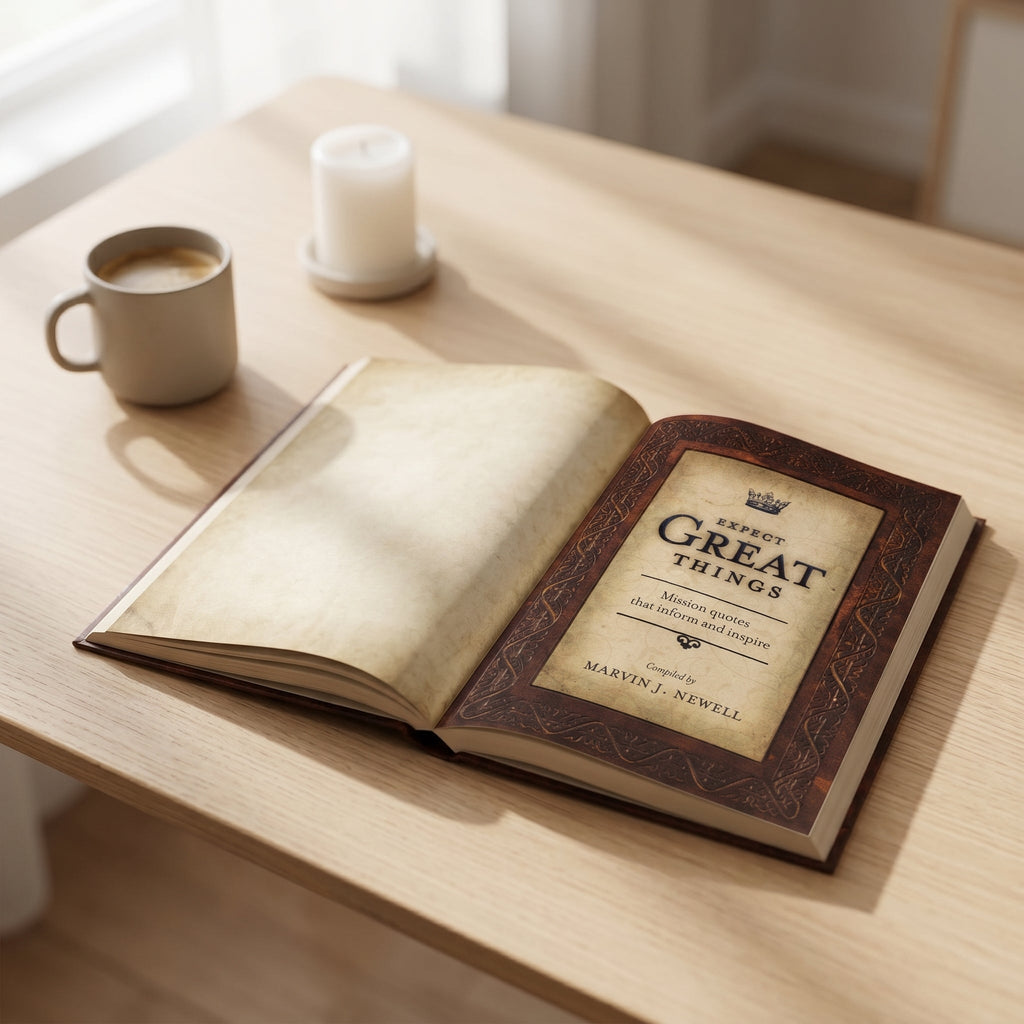Studio photo of Expect Great Things: Mission Quotes That Inform and Inspire in lifestyle