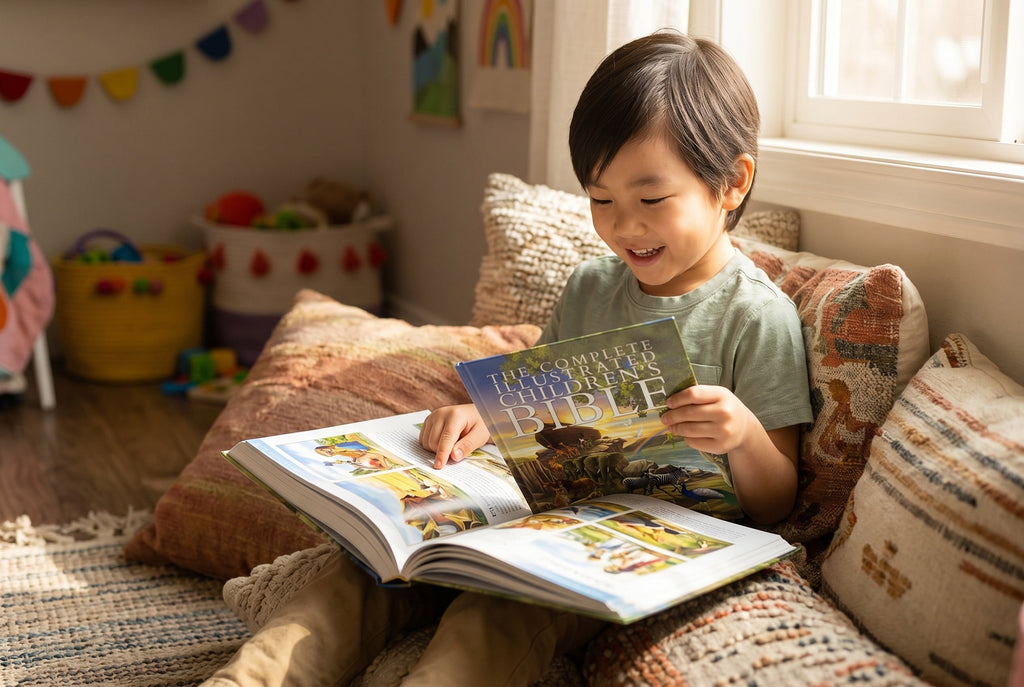 Studio photo of The Complete Illustrated Children's Bible in lifestyle