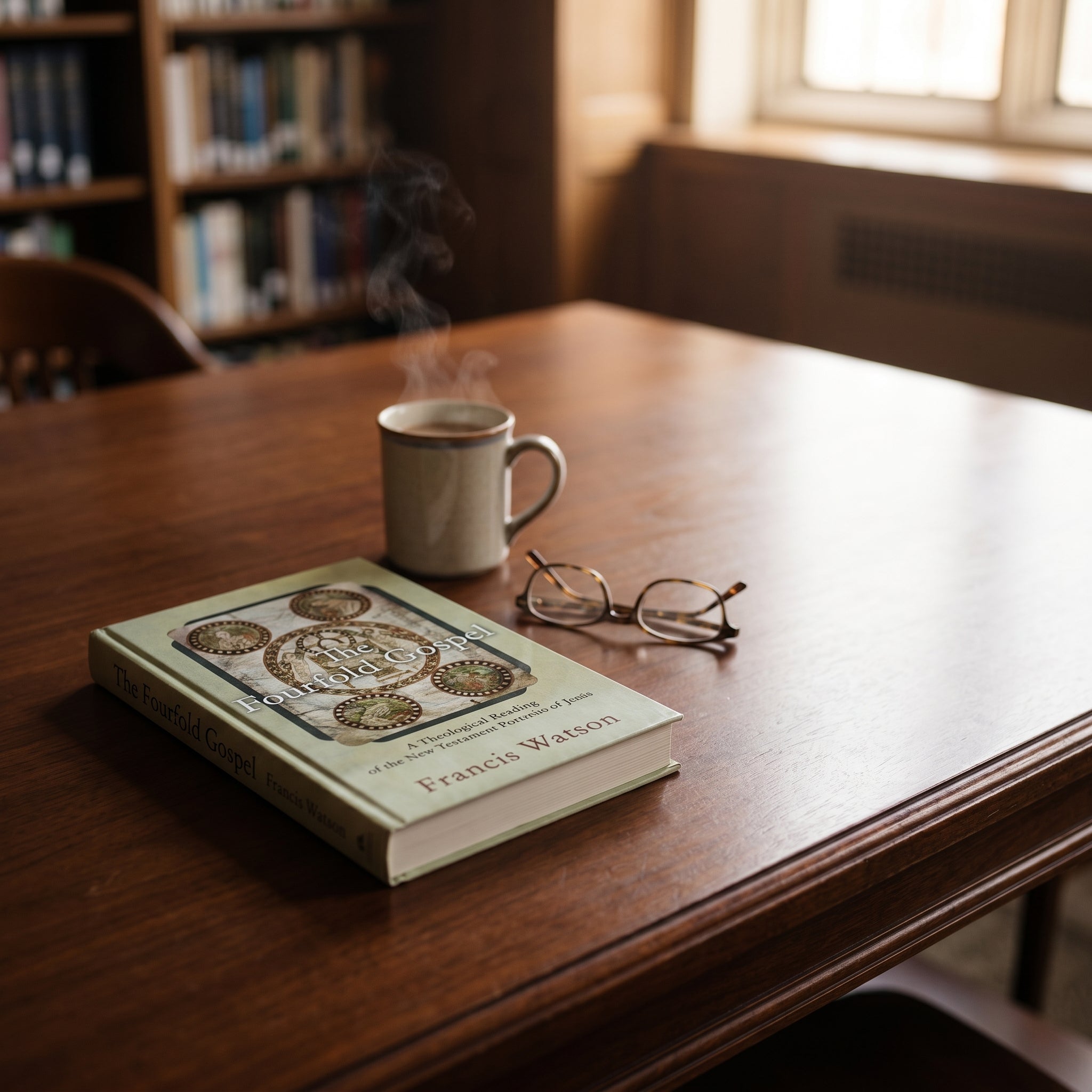 Studio photo of The Fourfold Gospel: A Theological Reading of the New Testament Portraits of Jesus in lifestyle