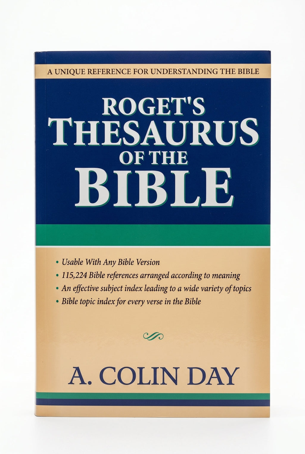 Studio photo of Roget's Thesaurus of the Bible in hero