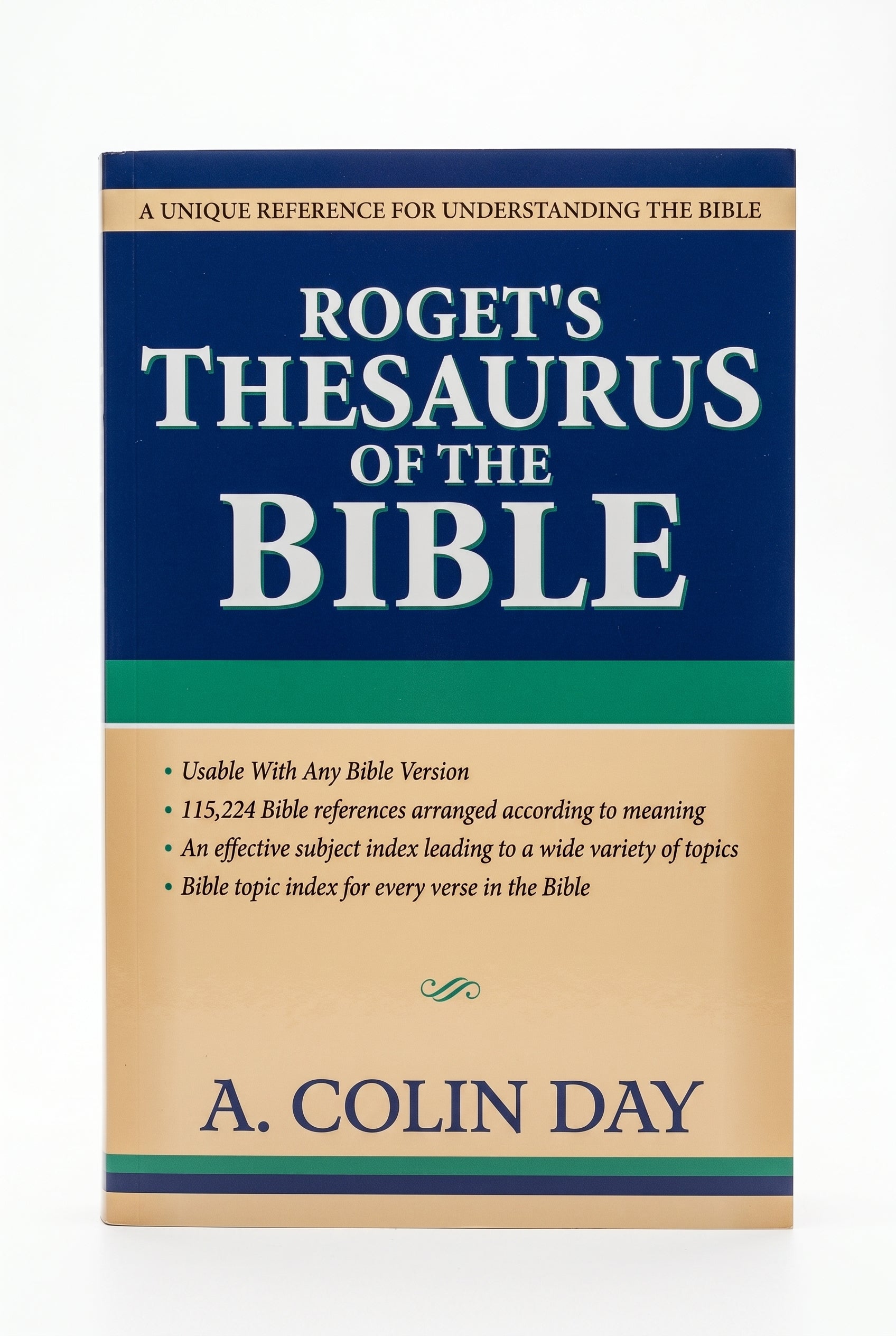 Studio photo of Roget's Thesaurus of the Bible in hero