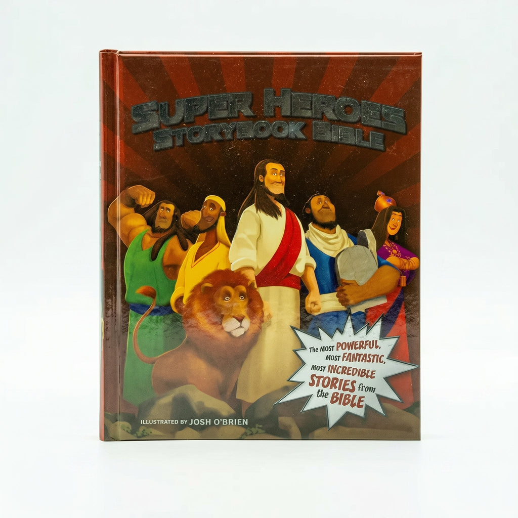 Studio photo of Super Heroes Storybook Bible in hero