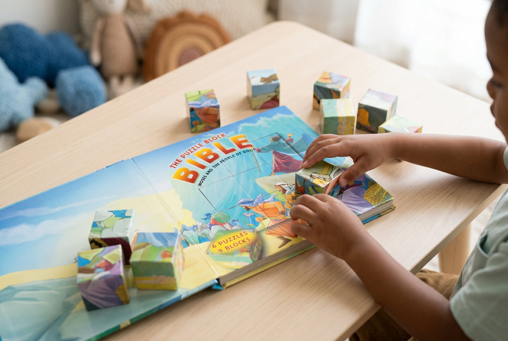 Studio photo of Moses and the People of God: The Puzzle Block in lifestyle