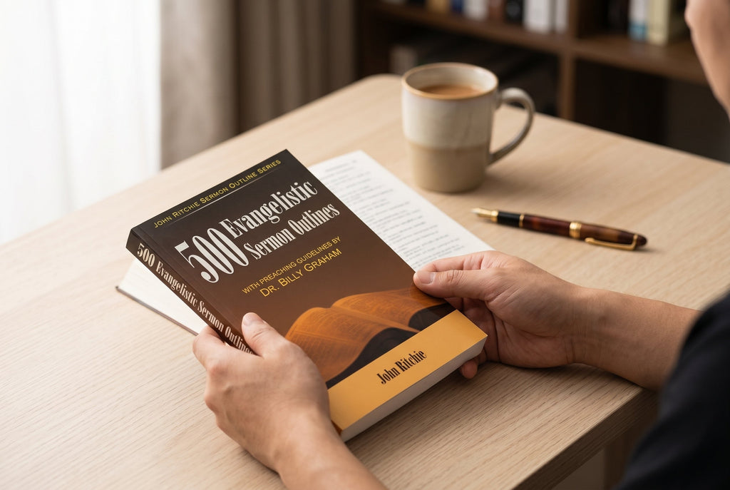 Studio photo of 500 Evangelistic Sermon Outlines in lifestyle