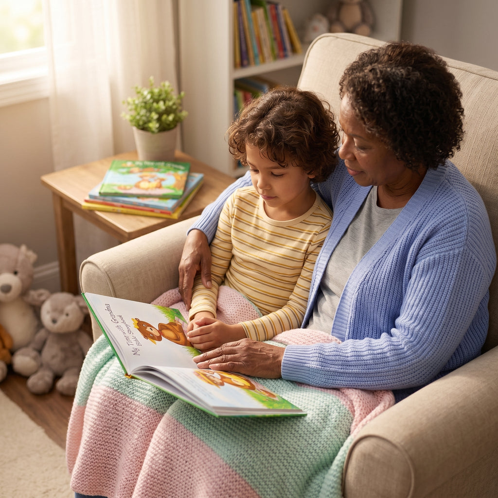 Studio photo of My Time with Grandma Bible Storybook in lifestyle