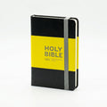 NIV Pocket Black Notebook Bible | Christ + NIV Holy Bible Compact Gold Edge Black | Combo