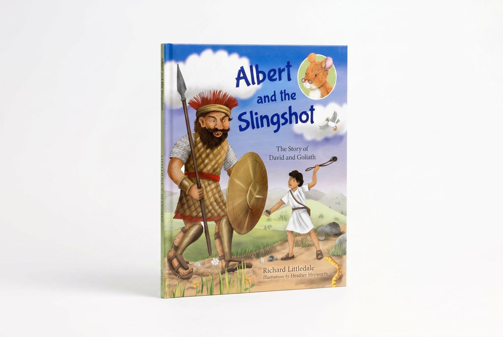 Studio photo of Albert and the Slingshot: The Story of David and Goliath in hero