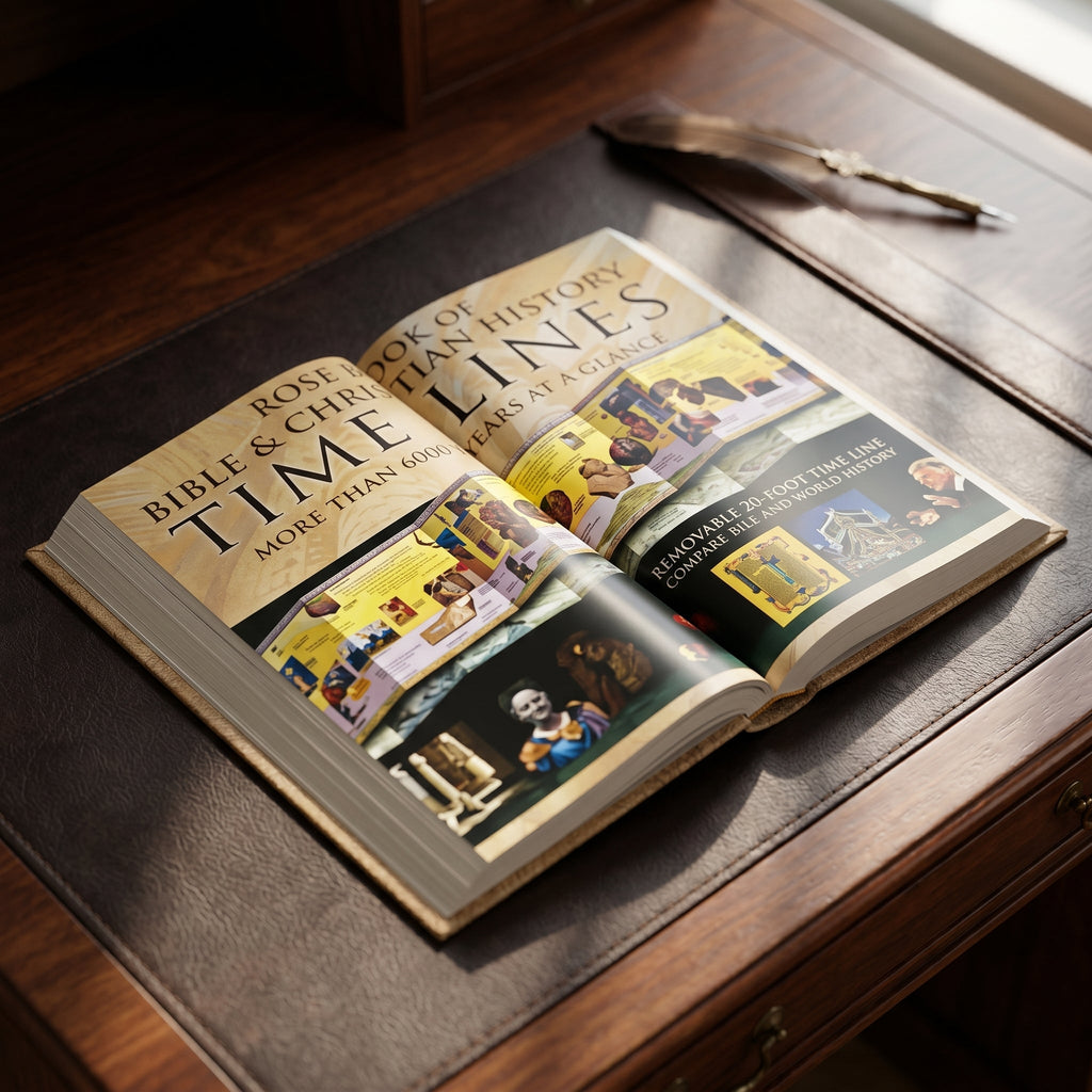 Studio photo of Rose Book of Bible & Christian History Time Lines in detail