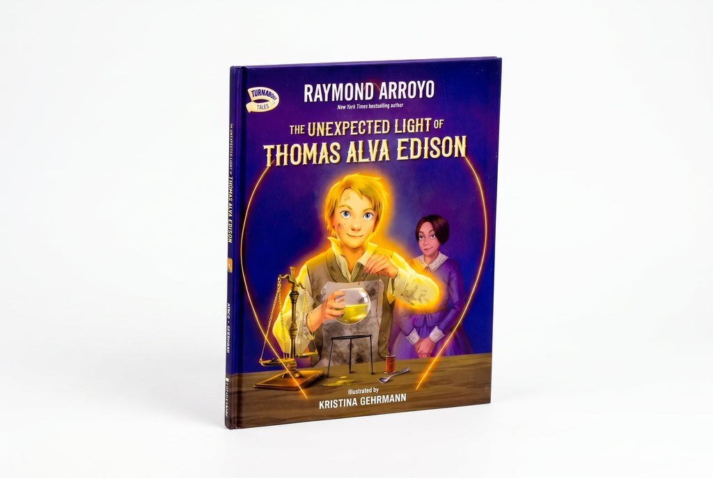 Studio photo of unexpected light of thomas alva edison in hero