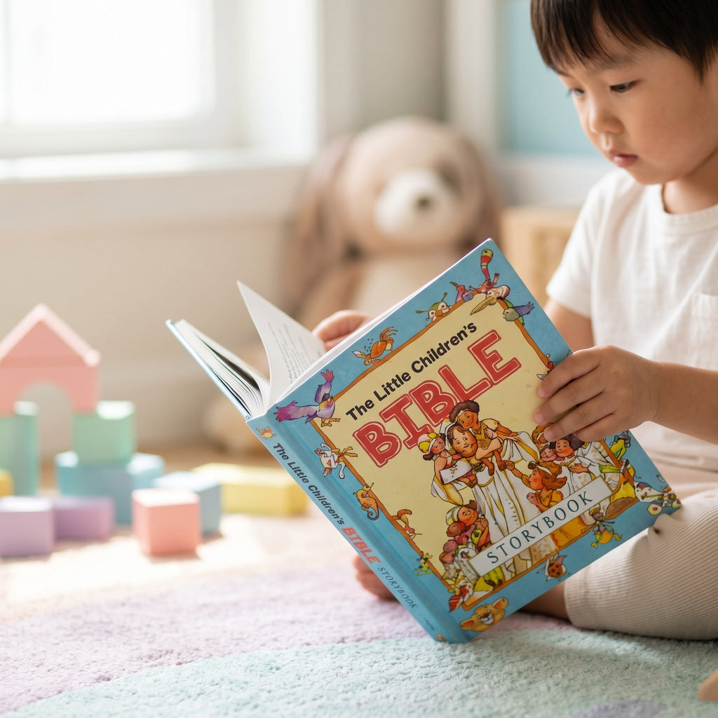 Studio photo of The Little Children's Bible Storybook in lifestyle