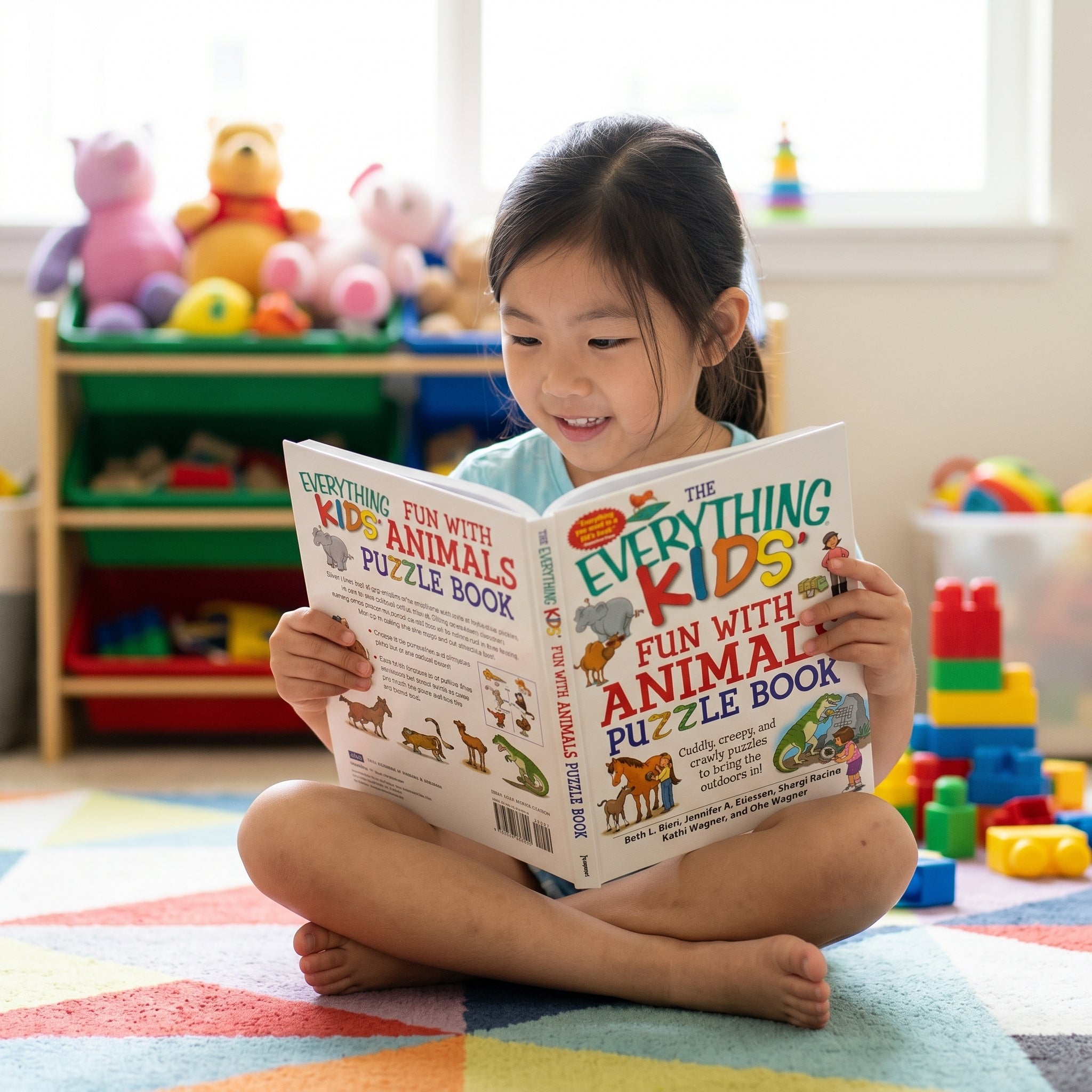Studio photo of The Everything Kids' Fun with Animals Puzzle Book in lifestyle