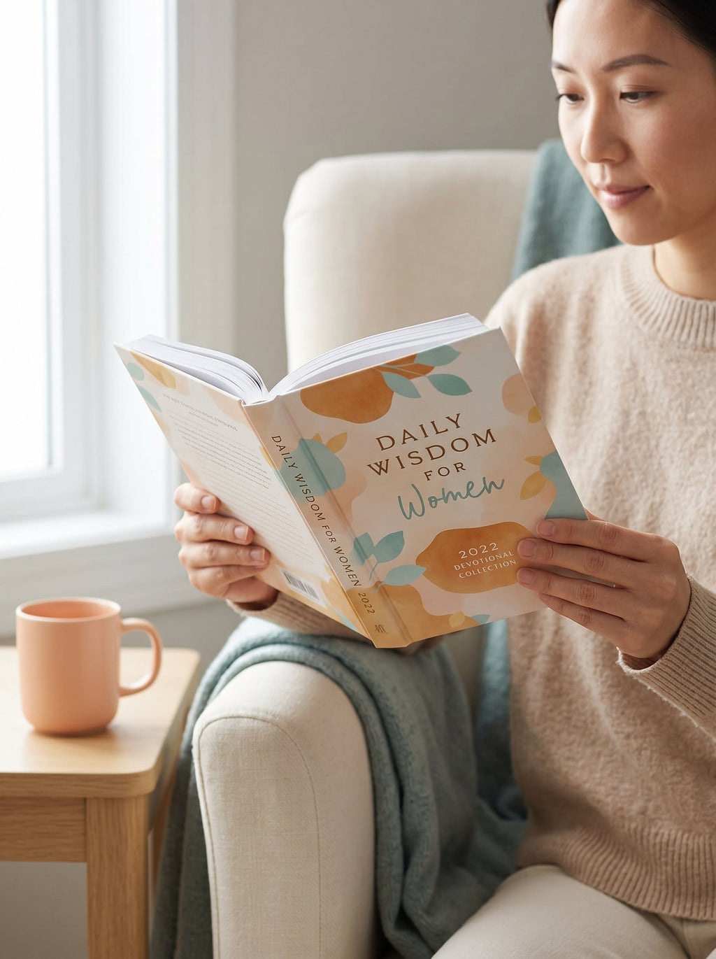 Studio photo of Daily Wisdom for Women 2022 Devotional Collection in lifestyle