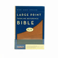 KJV Large Print Thinline Reference Bible + NIV Medium Pearl vinyl Blue | Christian  Combo