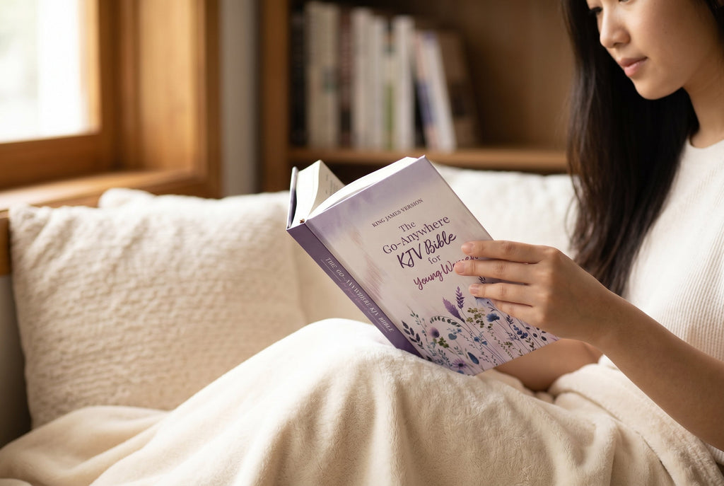 The Go-Anywhere KJV Bible for Young Wome + Stories about Jesus | Christian Bible Se Combo