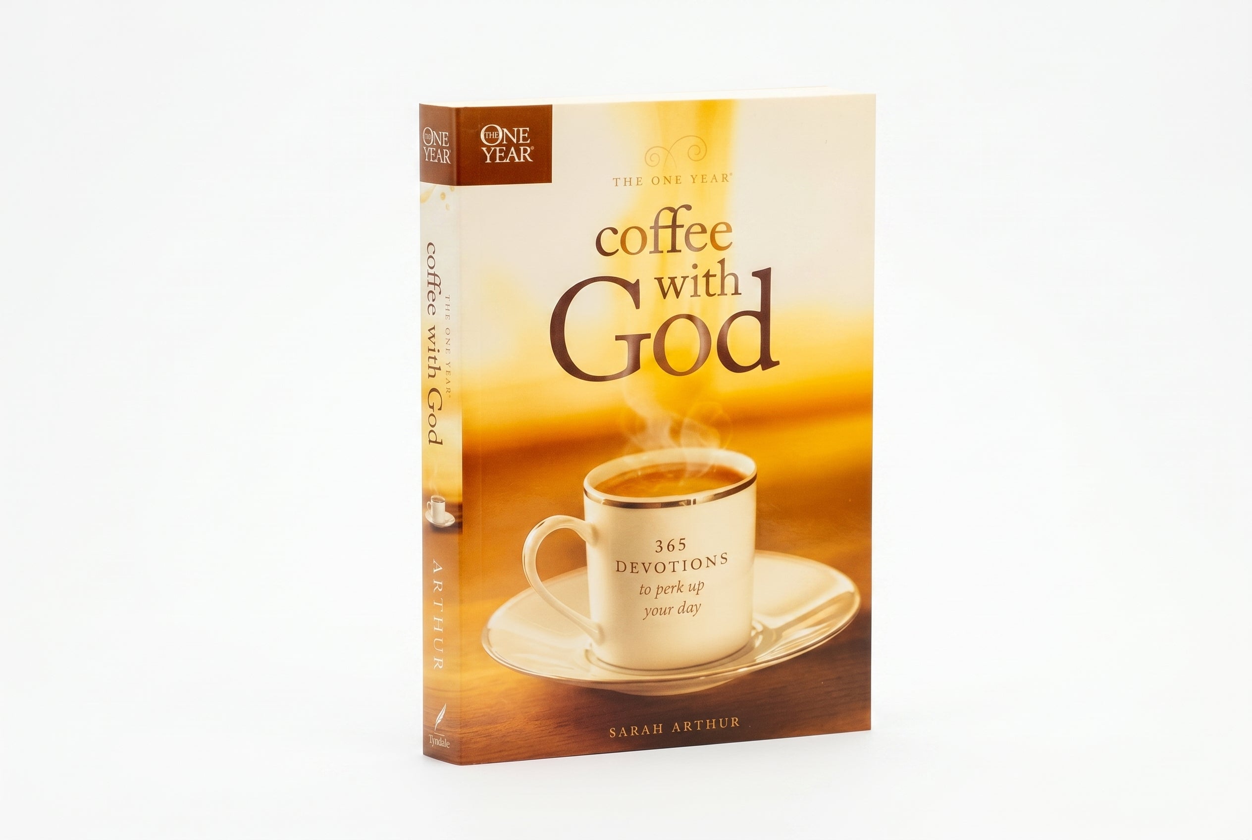 Studio photo of The One year Coffee with God in hero
