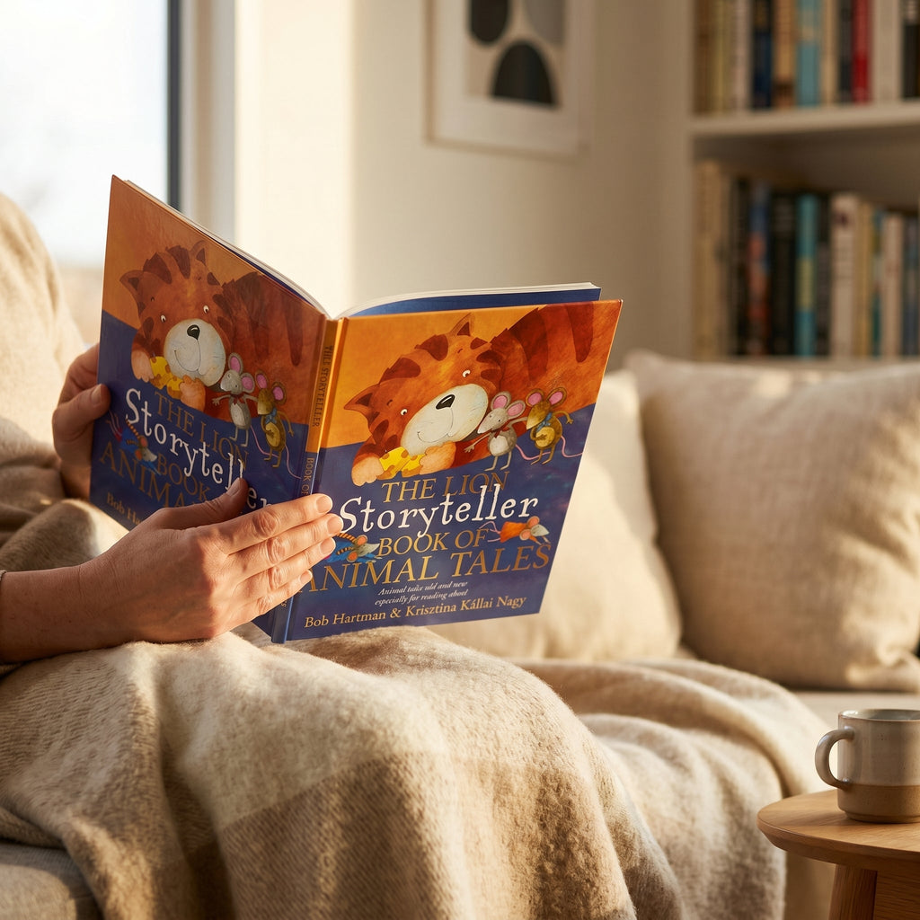 Studio photo of The Lion Storyteller Book of Animal Tales in lifestyle
