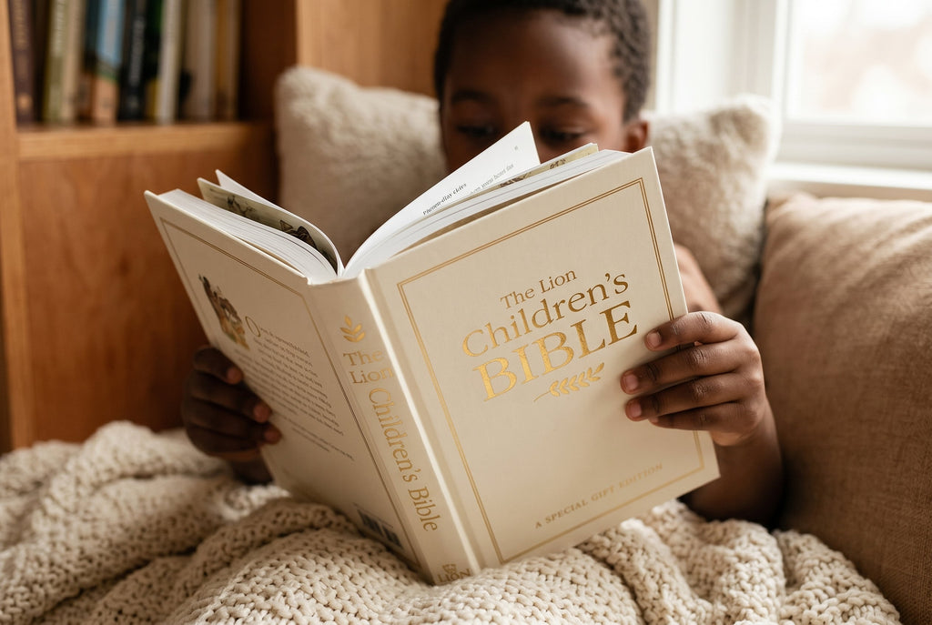 Studio photo of The Lion Children's Bible in lifestyle