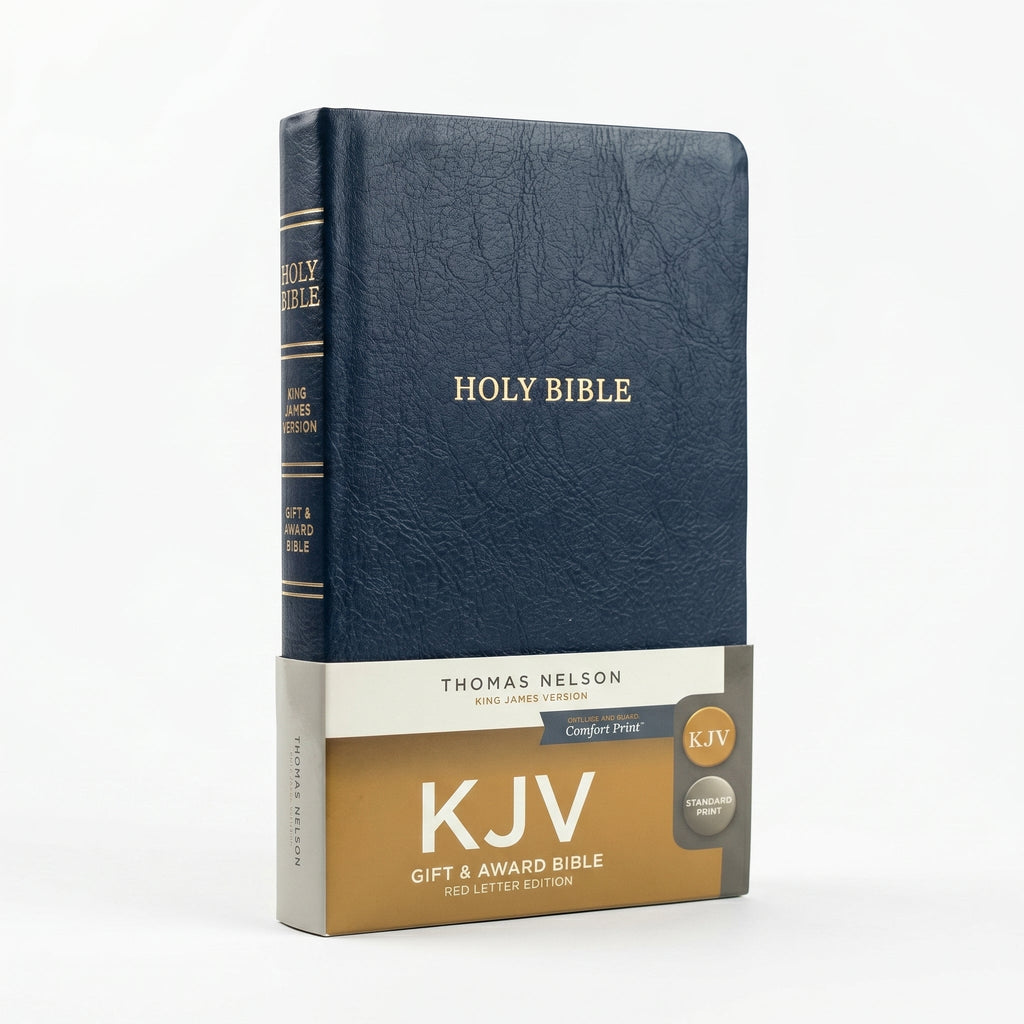 KJV Gift and Award Bible - Navy Blue Lea + Come Boldly: Timeless Daily Encouragemen Combo