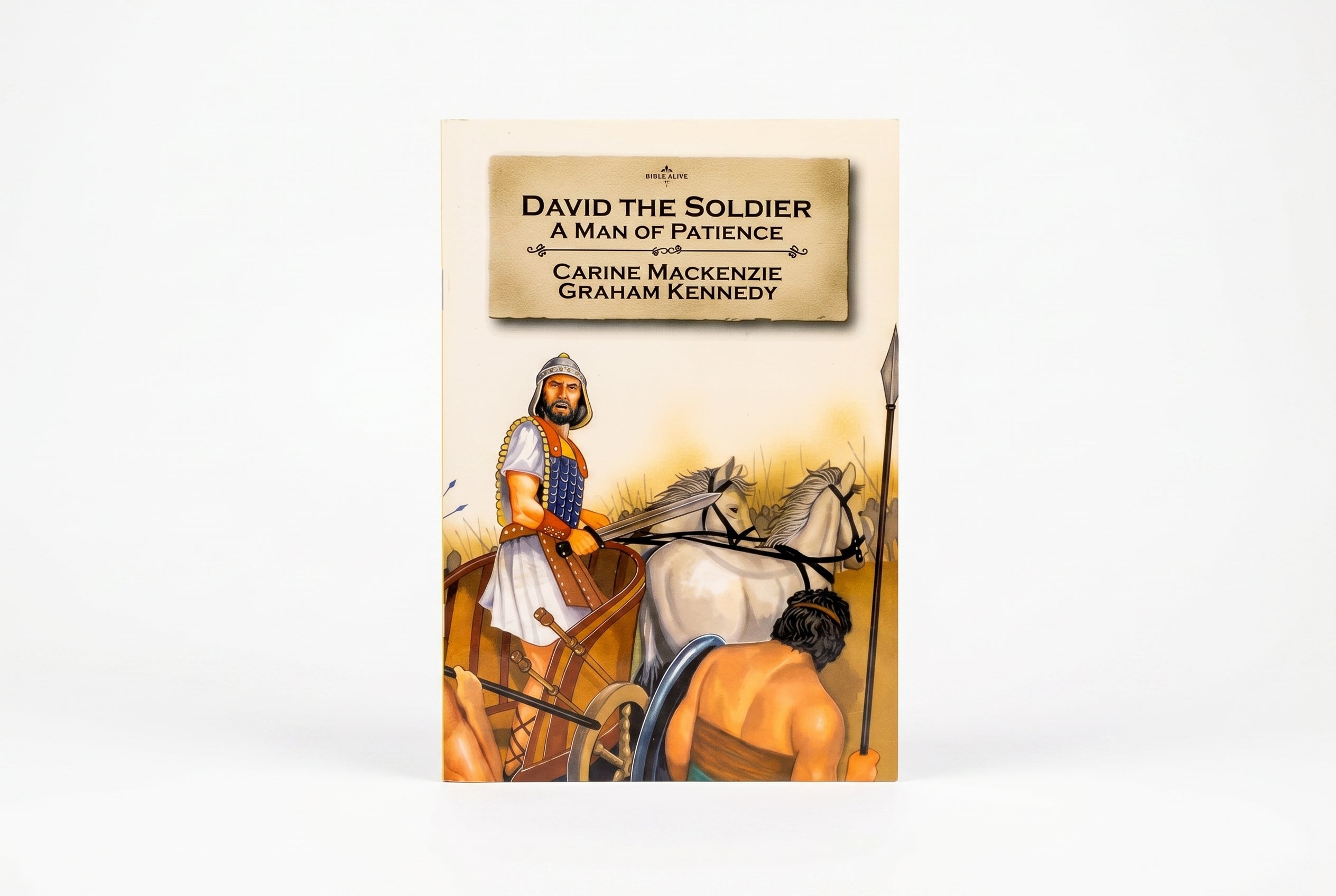 Studio photo of David the Soldier in hero