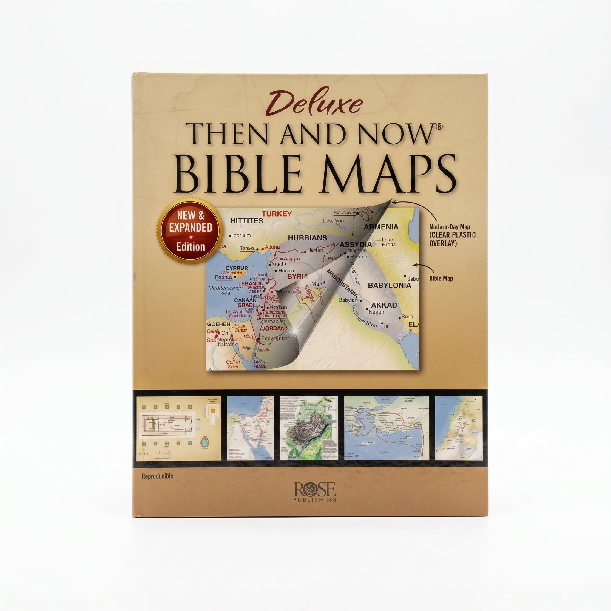 Studio photo of Deluxe then and now Bible Maps in hero