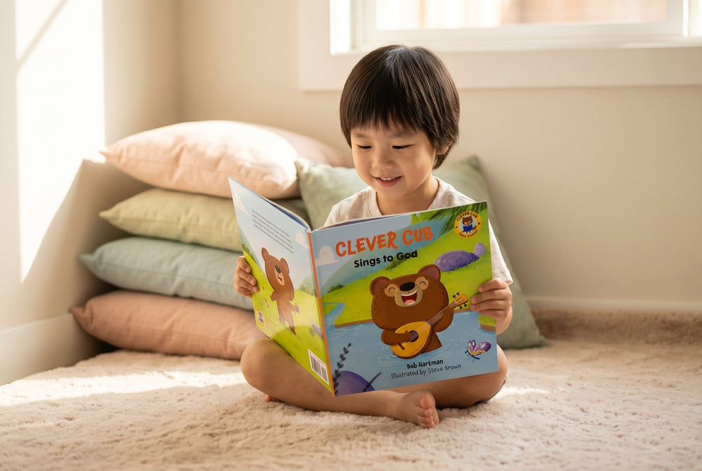 Studio photo of Clever Cub Sings to God in lifestyle