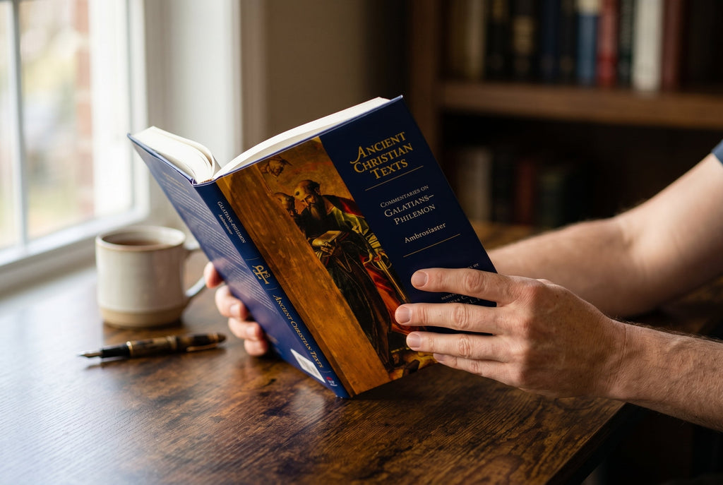 Studio photo of Ancient Christian Texts in lifestyle