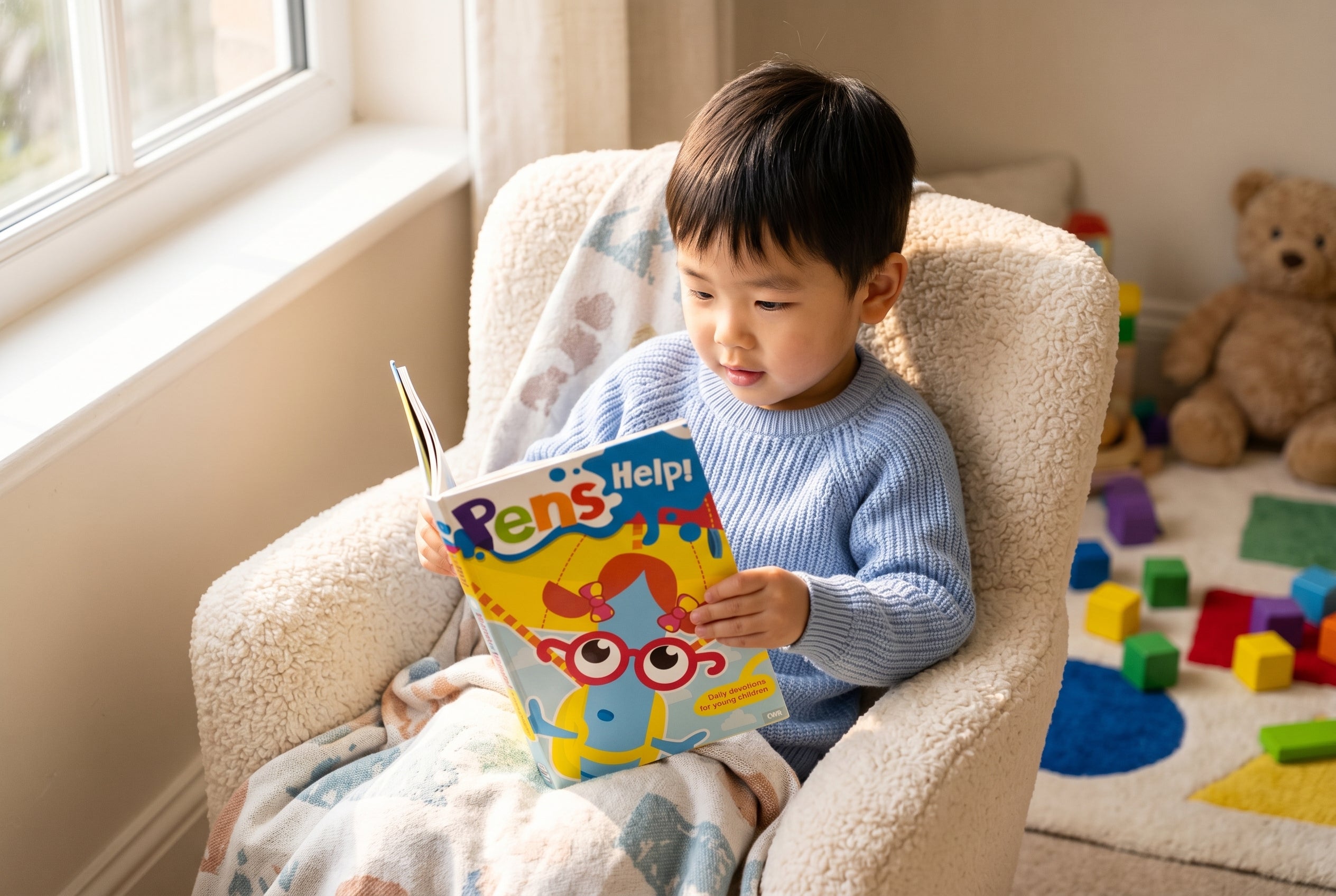 Studio photo of Pens Help!: Daily Devotion for Young Children in lifestyle