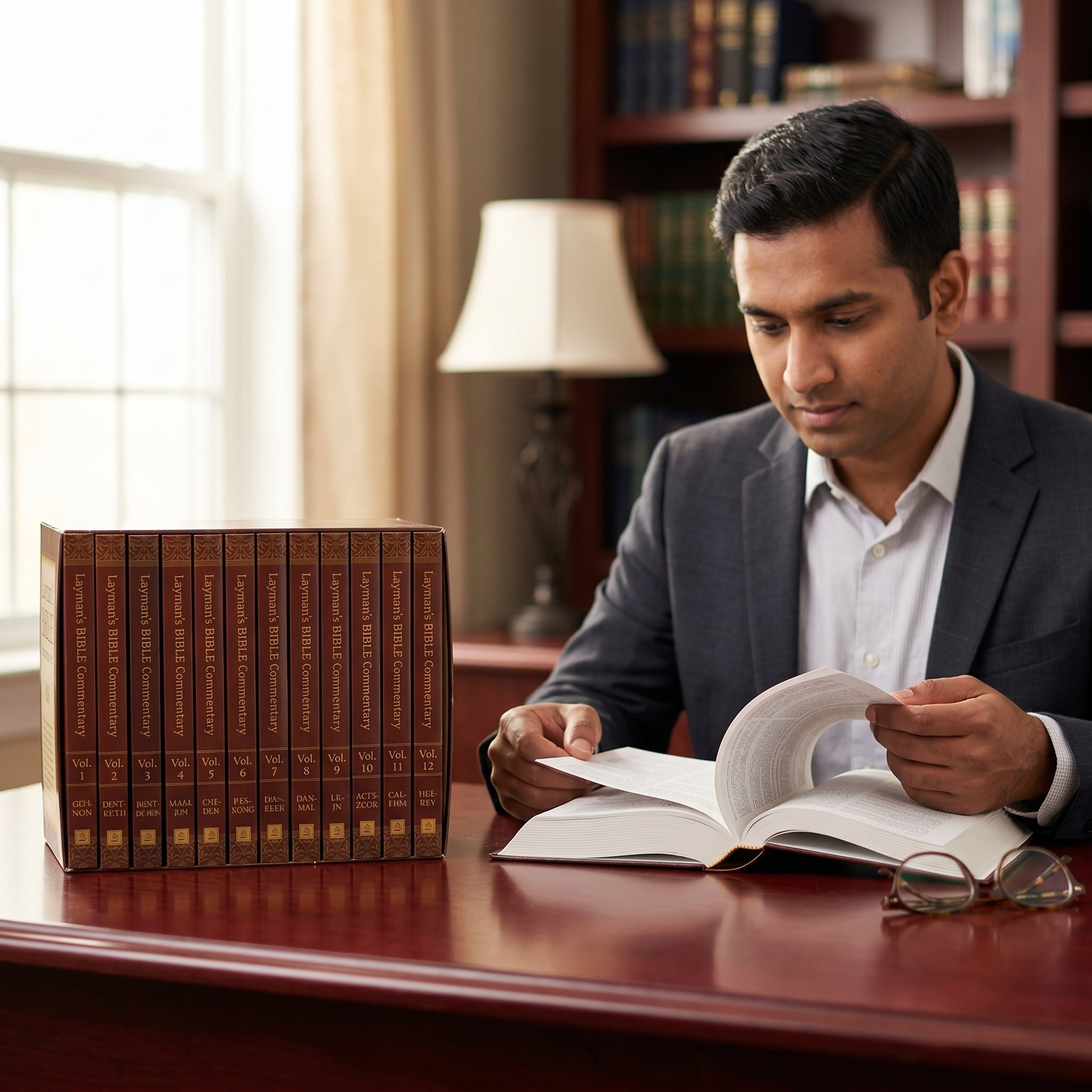 Studio photo of Layman's Bible Commentary Set in lifestyle