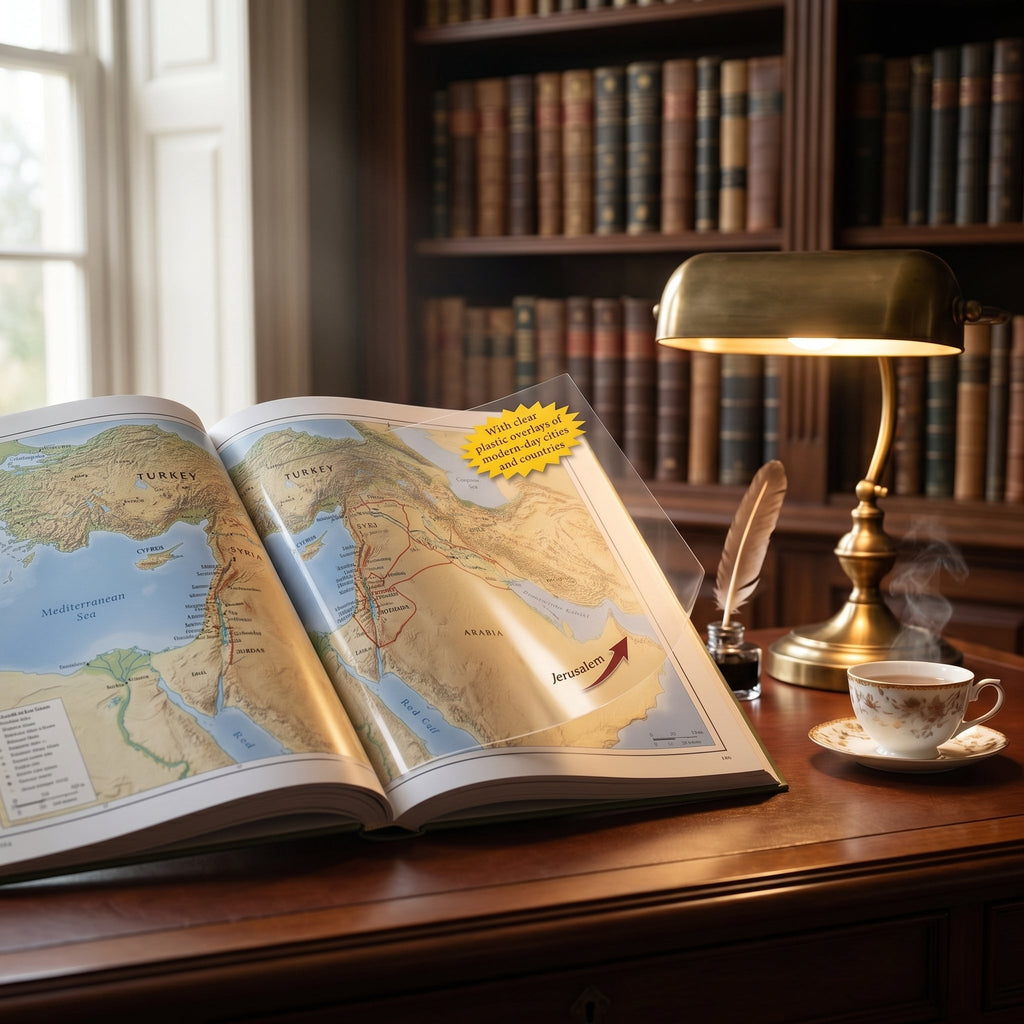Studio photo of Rose Then and Now Bible Map Atlas: With Biblical Background and Culture in lifestyle