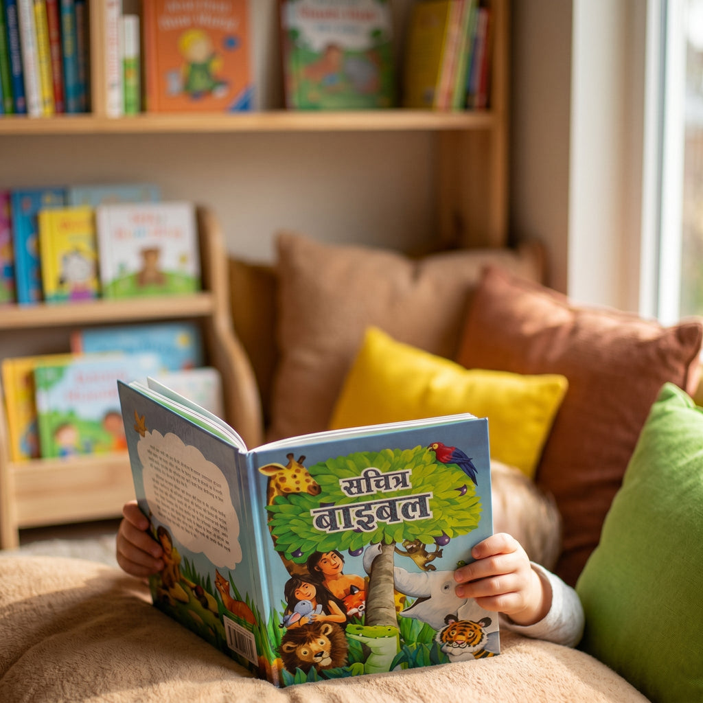 Studio photo of The Picture Bible (Hindi) in lifestyle