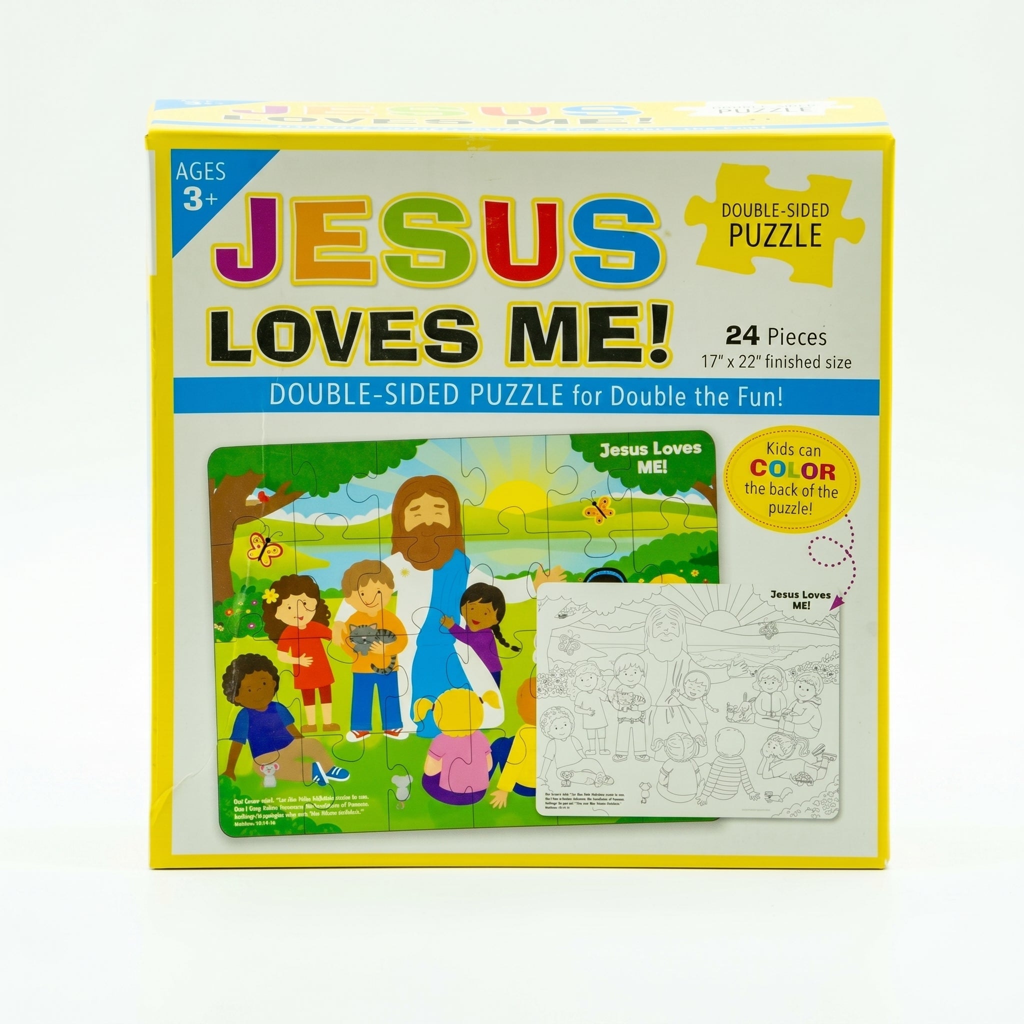 Studio photo of Jesus Loves Me! Double-Sided Puzzle in hero