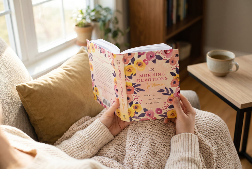 Studio photo of 365 Morning Devotions for Women: Readings to Start Your Day in God's Word in lifestyle