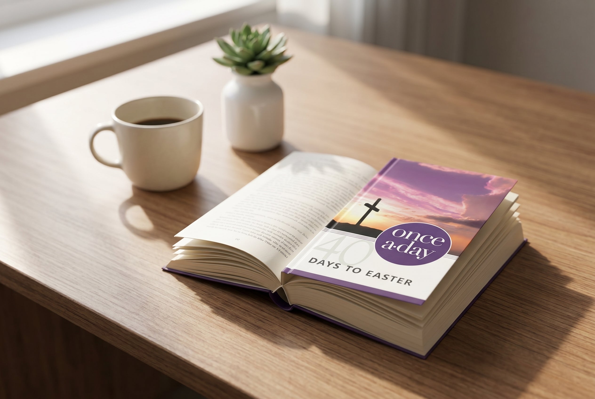 Studio photo of NIV Once a day 40 Days to Easter in lifestyle