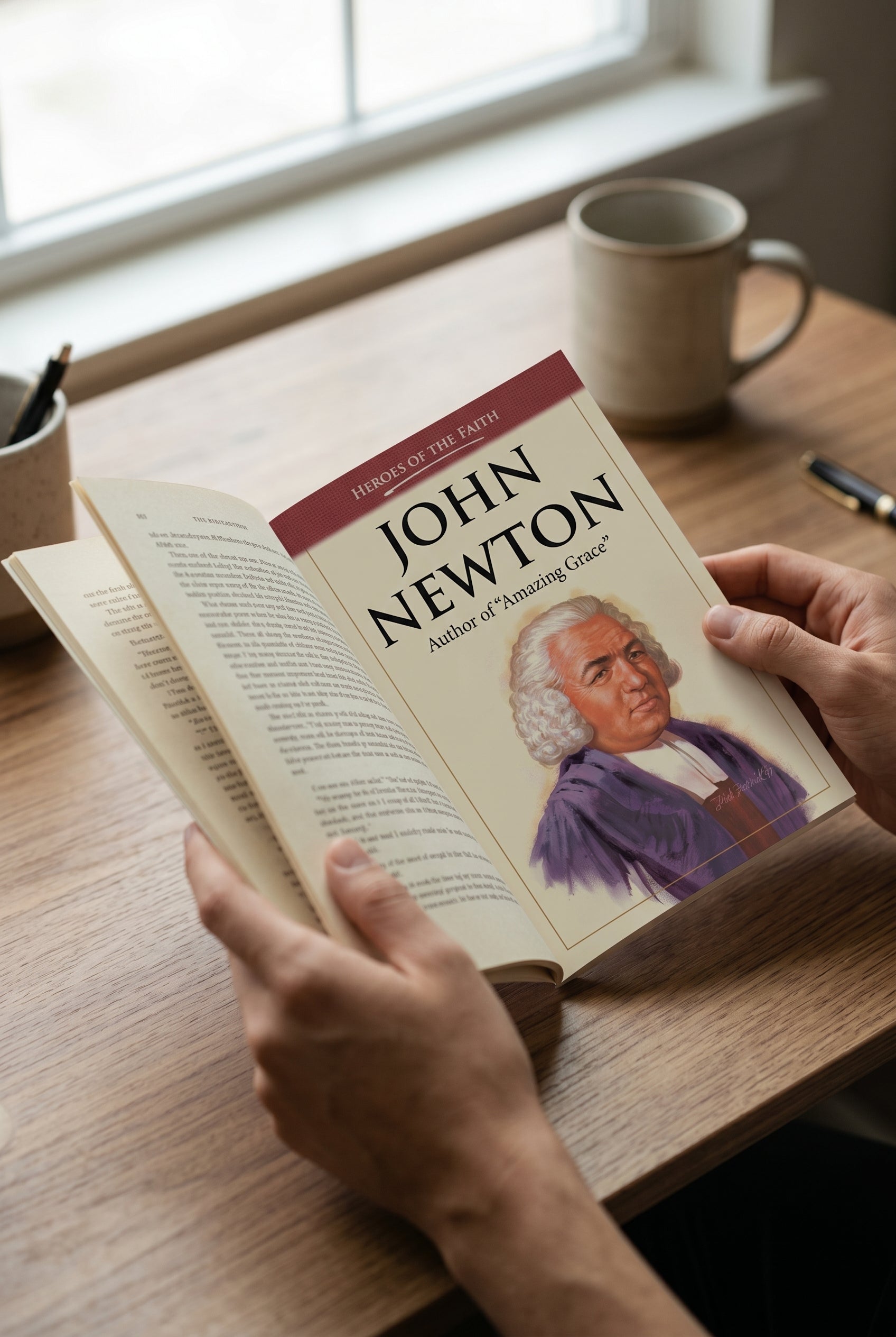 Studio photo of John Newton (Author of Amazing Grace) in lifestyle