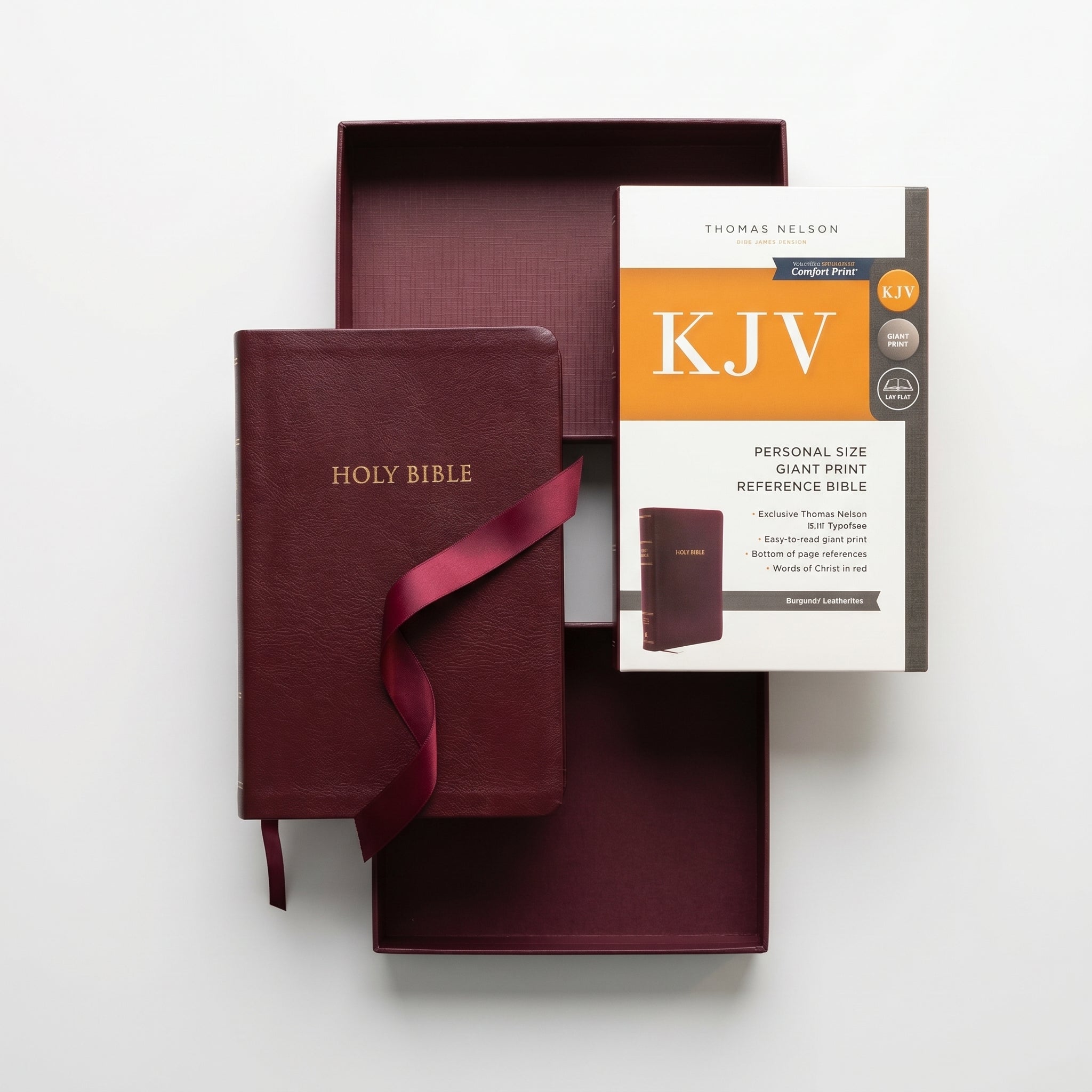 KJV Personal Size Reference Bible Giant  + KJV Holy Bible: Value Large Print Thinli Combo