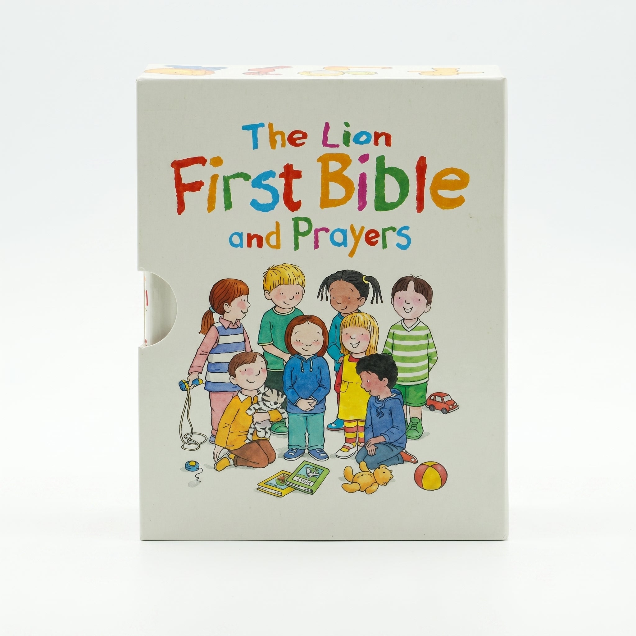 Studio photo of The Lion First Bible and Prayers in hero