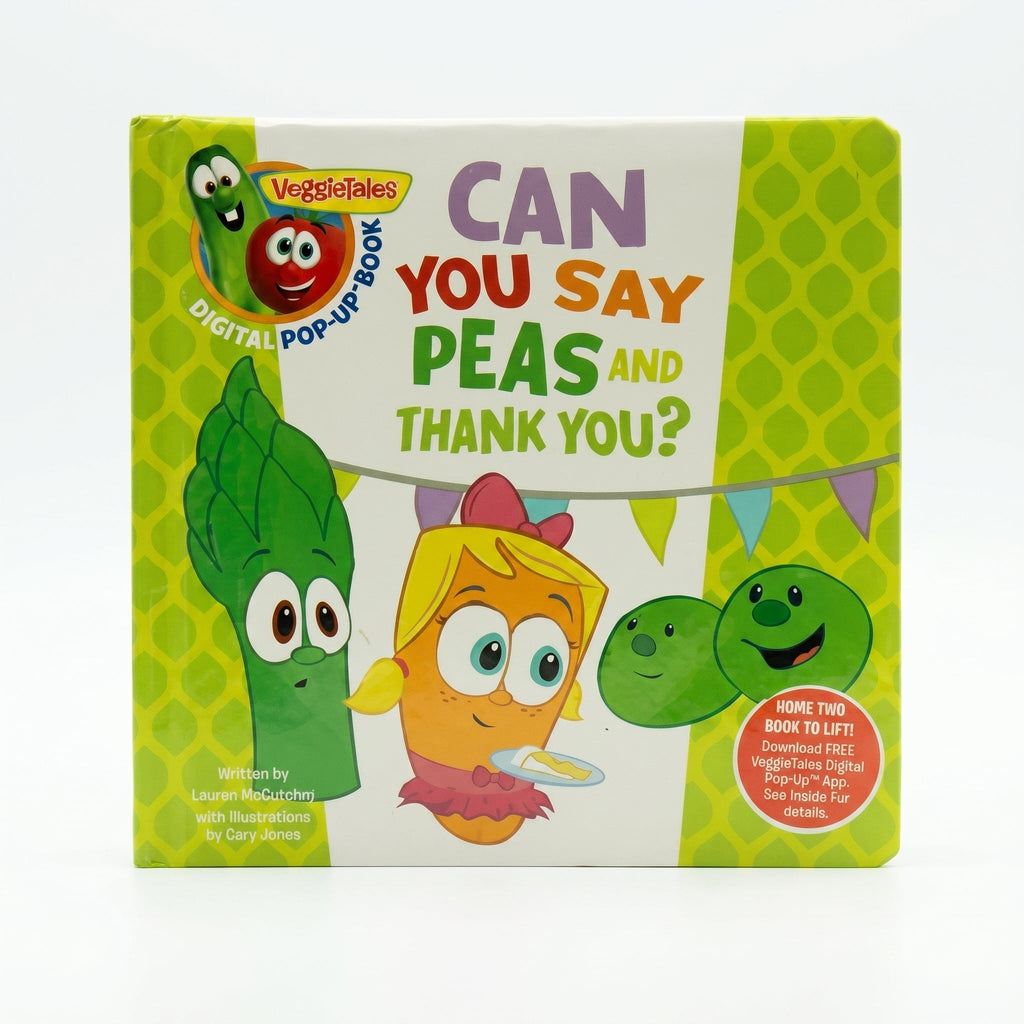 Studio photo of VeggieTales: Can You Say Peas and Thank You?, a Digital Pop-Up Book (padded) in hero